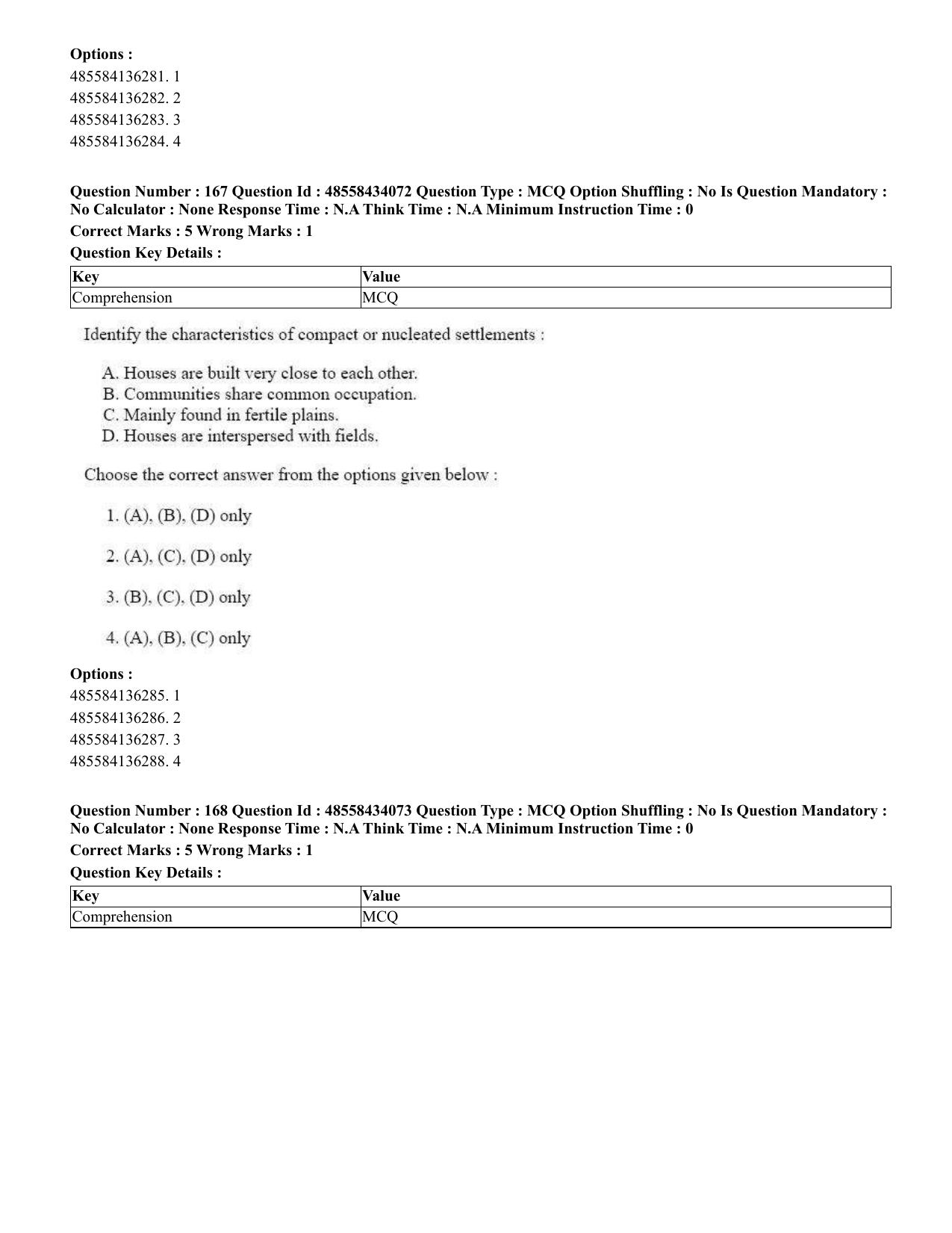 CUET 2023 English Assamese Shift 3 Question Paper - 18 June 2023 - Page 173