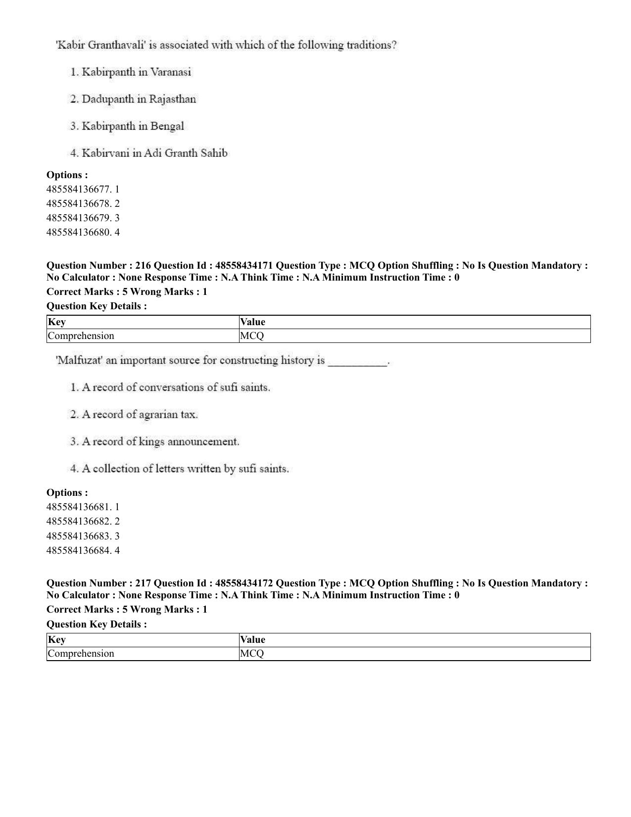 CUET 2023 English Assamese Shift 3 Question Paper - 18 June 2023 - Page 203