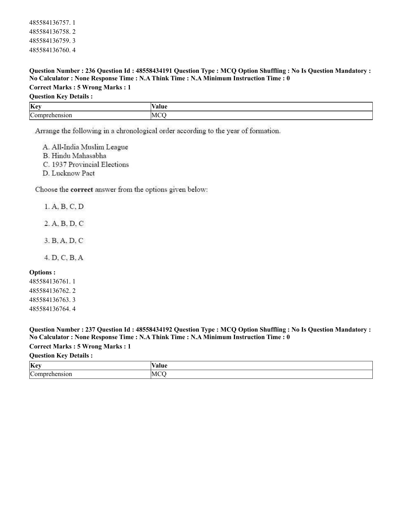 CUET 2023 English Assamese Shift 3 Question Paper - 18 June 2023 - Page 214