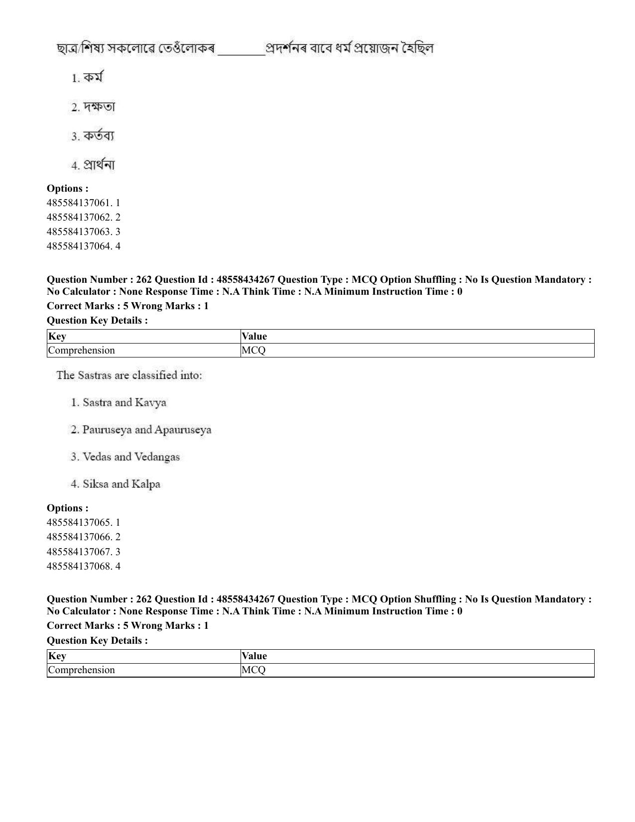 CUET 2023 English Assamese Shift 3 Question Paper - 18 June 2023 - Page 235