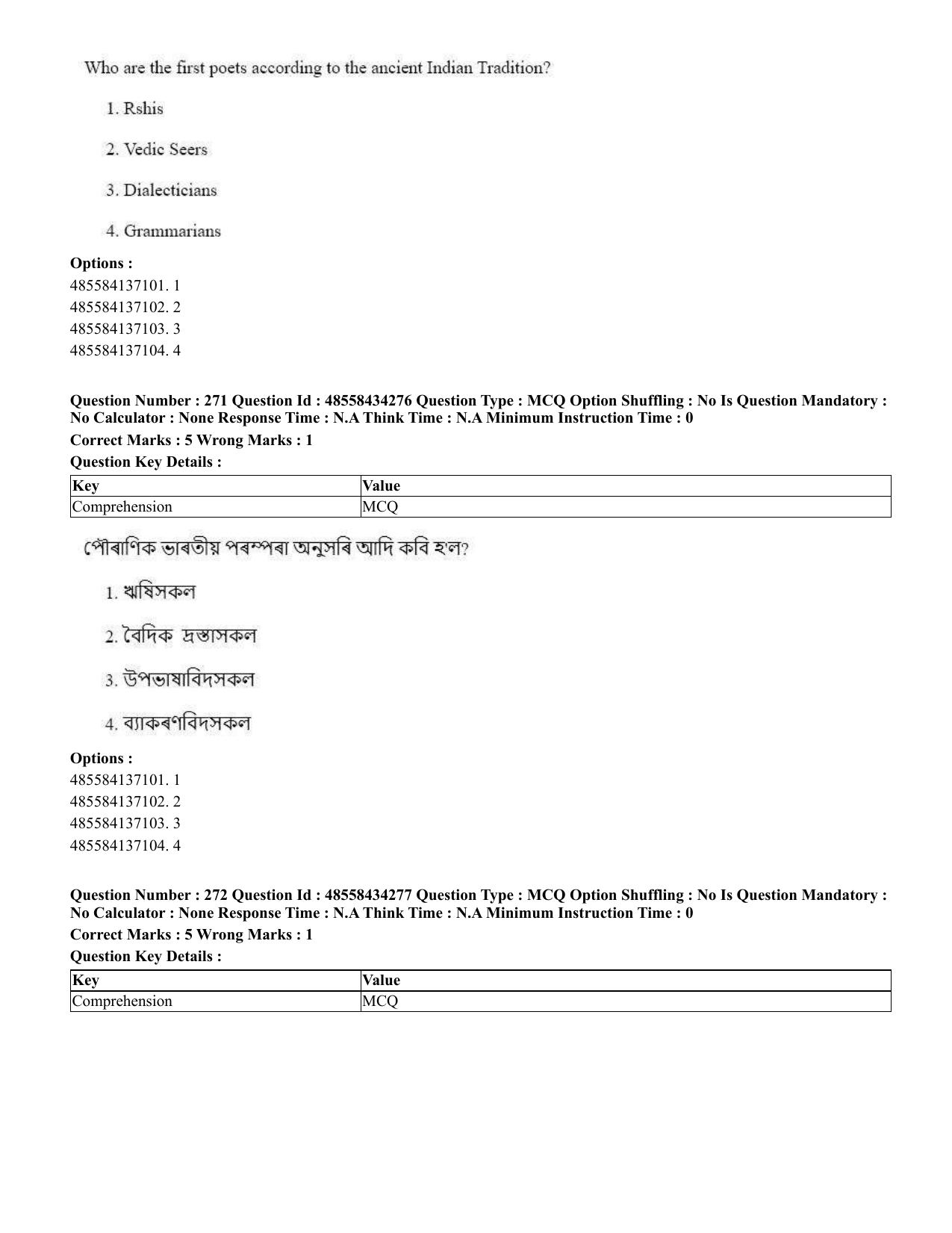 CUET 2023 English Assamese Shift 3 Question Paper - 18 June 2023 - Page 245