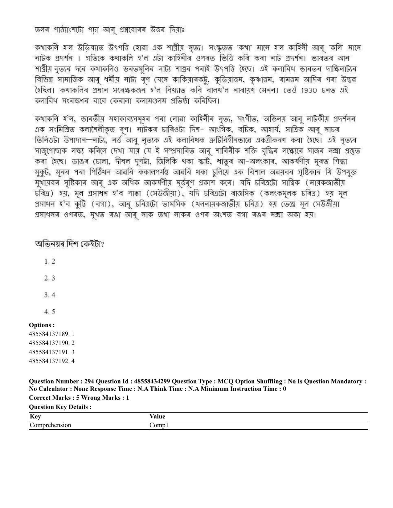 CUET 2023 English Assamese Shift 3 Question Paper - 18 June 2023 - Page 271
