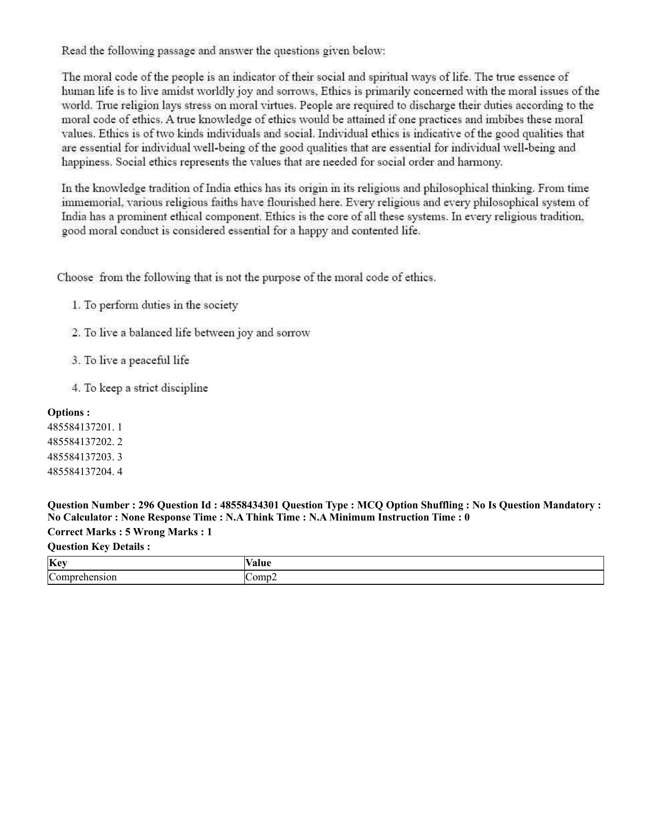 CUET 2023 English Assamese Shift 3 Question Paper - 18 June 2023 - Page 276