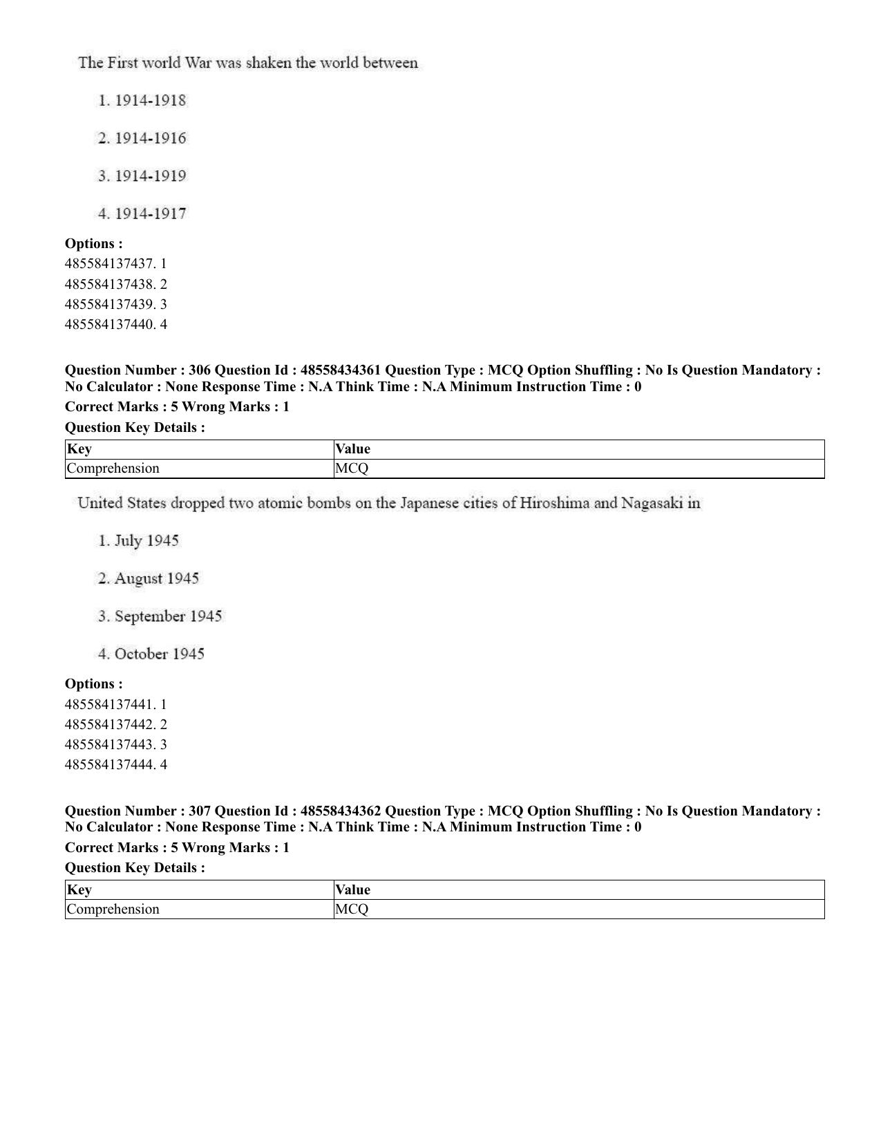 CUET 2023 English Assamese Shift 3 Question Paper - 18 June 2023 - Page 287