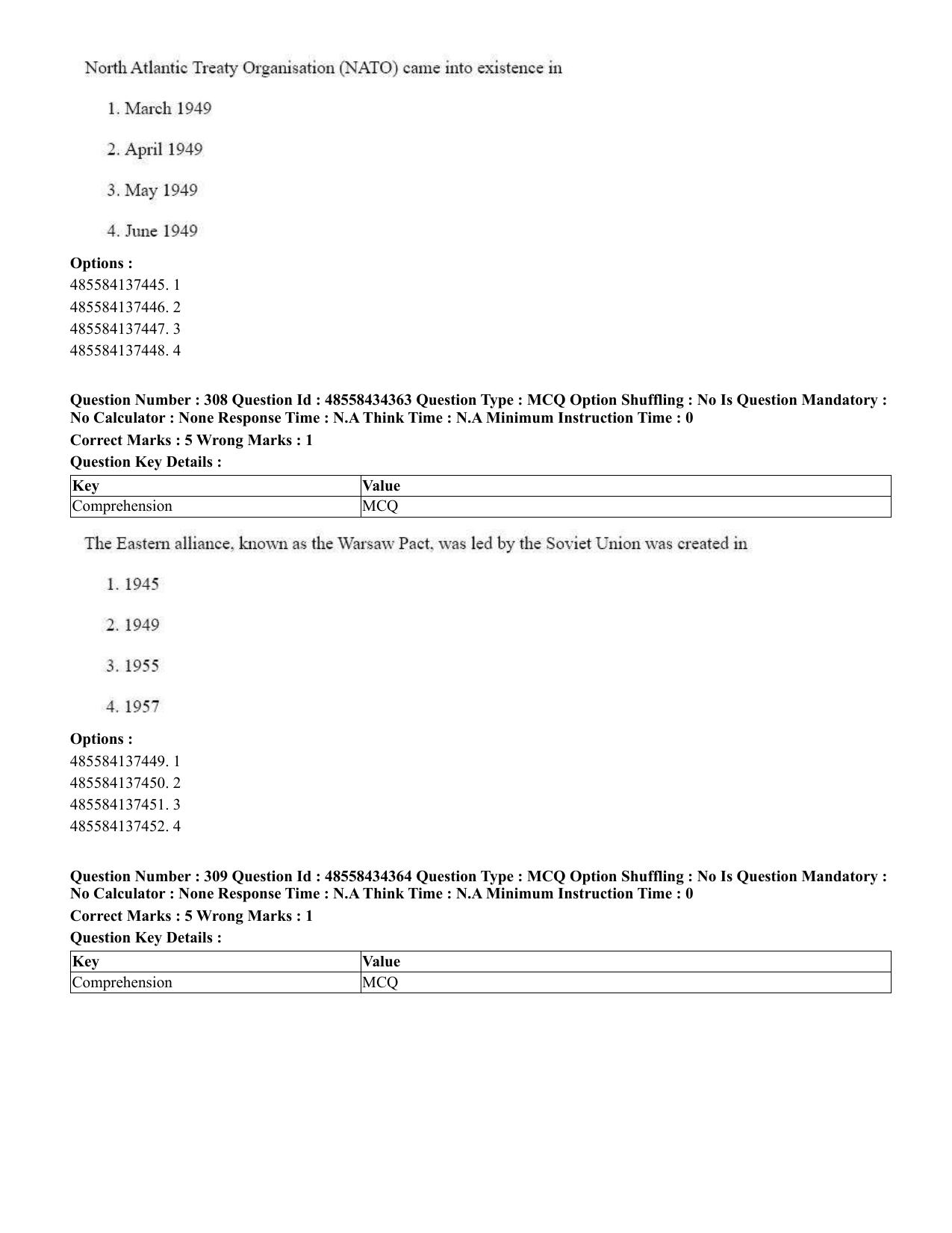 CUET 2023 English Assamese Shift 3 Question Paper - 18 June 2023 - Page 288