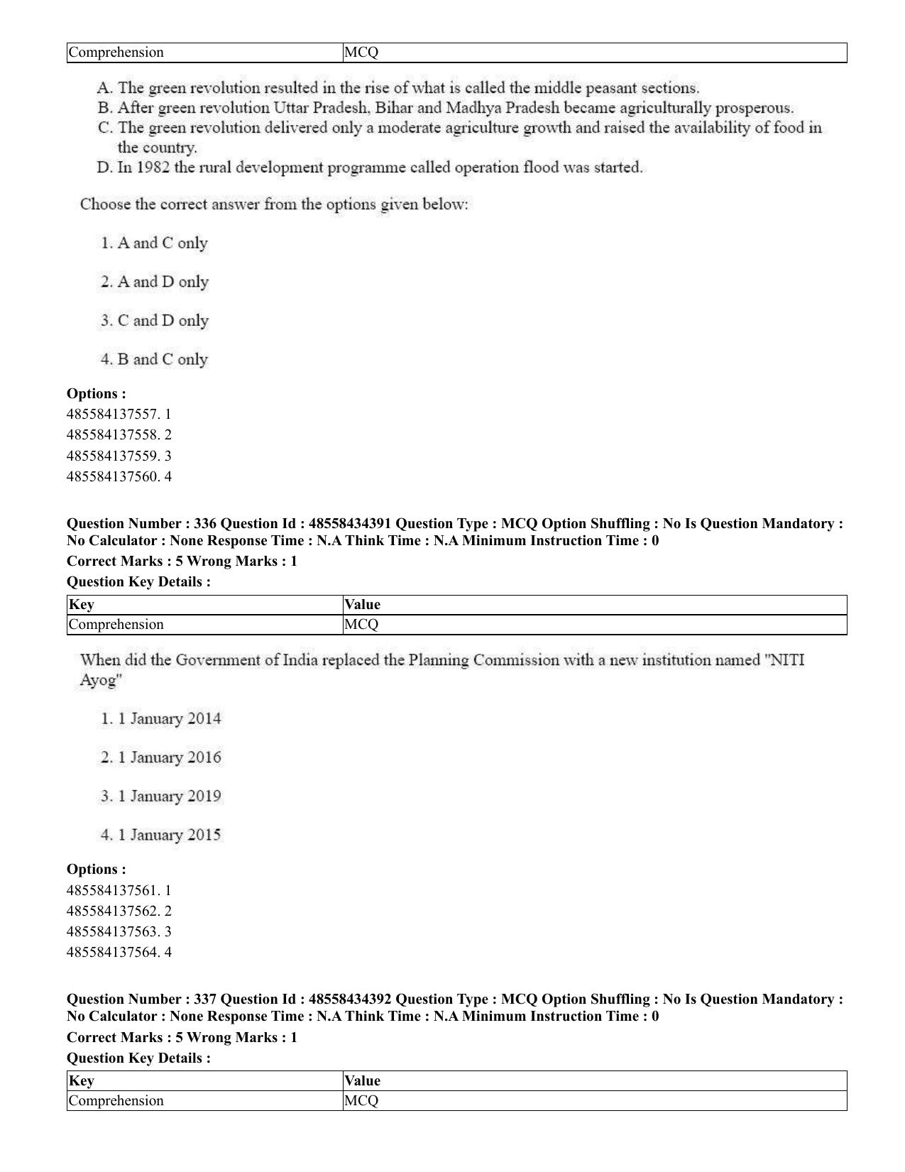 CUET 2023 English Assamese Shift 3 Question Paper - 18 June 2023 - Page 302