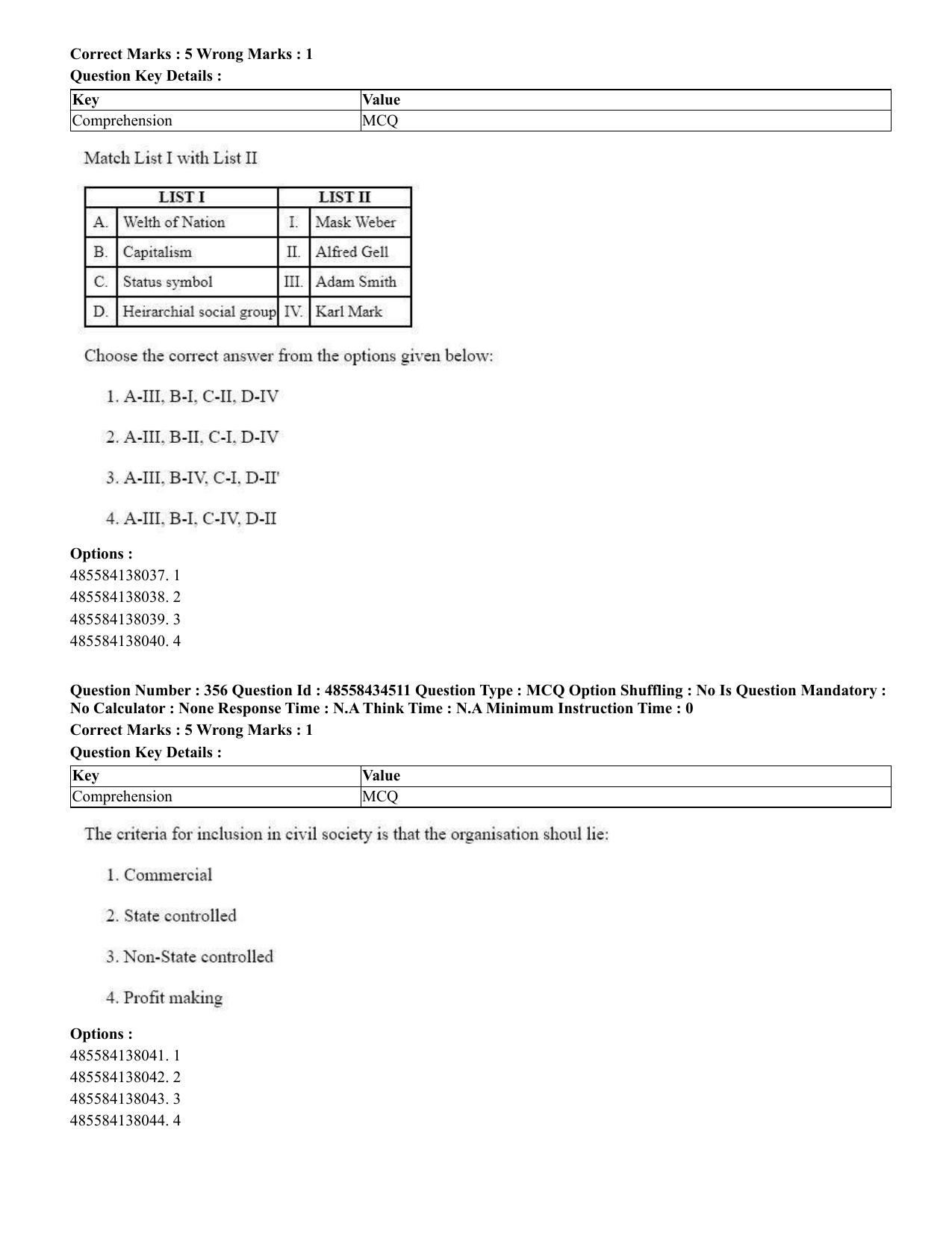 CUET 2023 English Assamese Shift 3 Question Paper - 18 June 2023 - Page 316