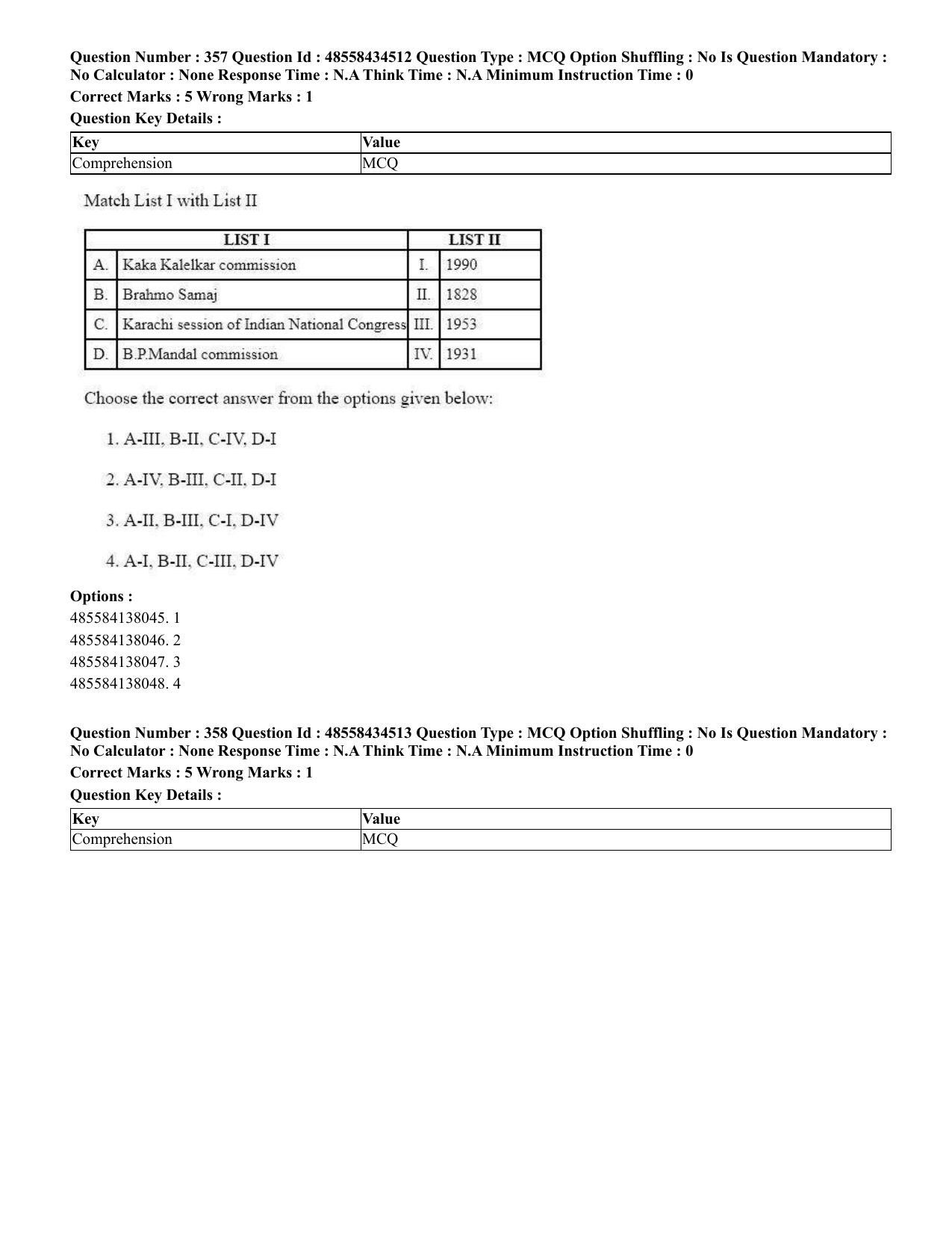 CUET 2023 English Assamese Shift 3 Question Paper - 18 June 2023 - Page 317