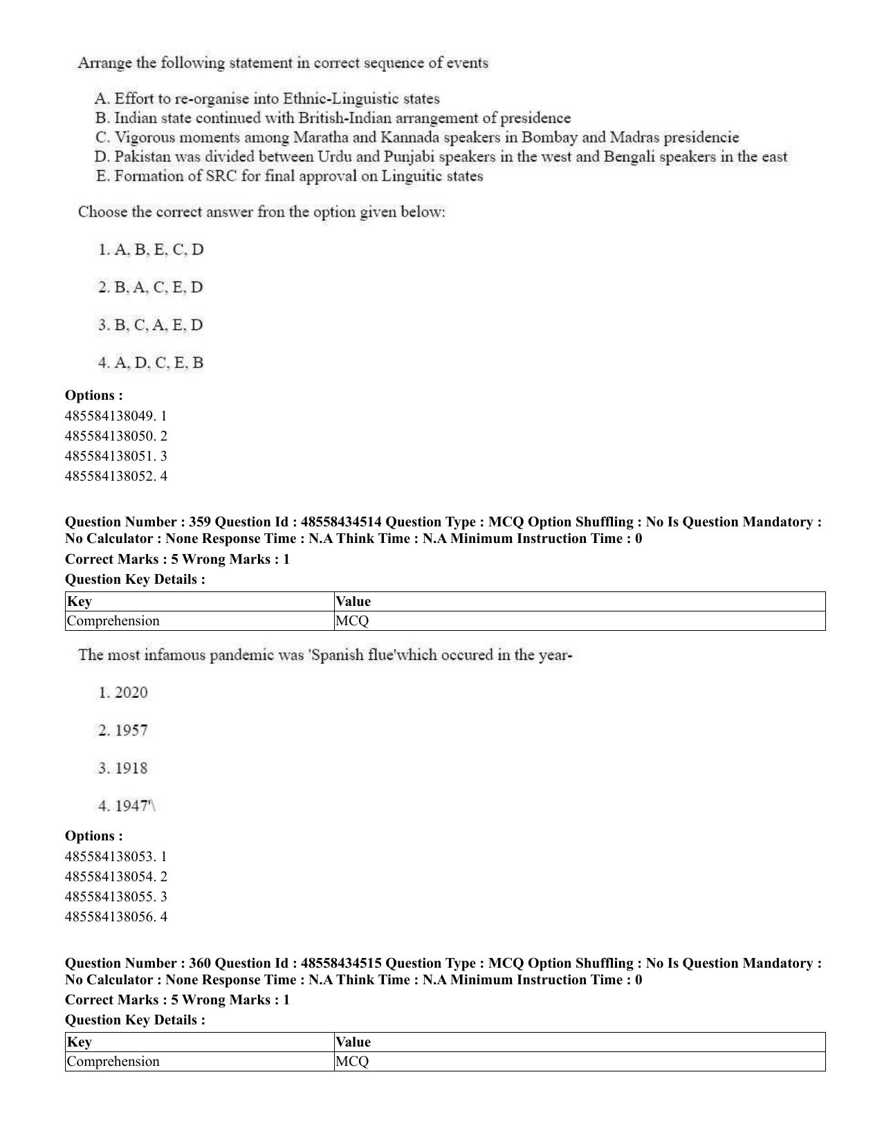 CUET 2023 English Assamese Shift 3 Question Paper - 18 June 2023 - Page 318