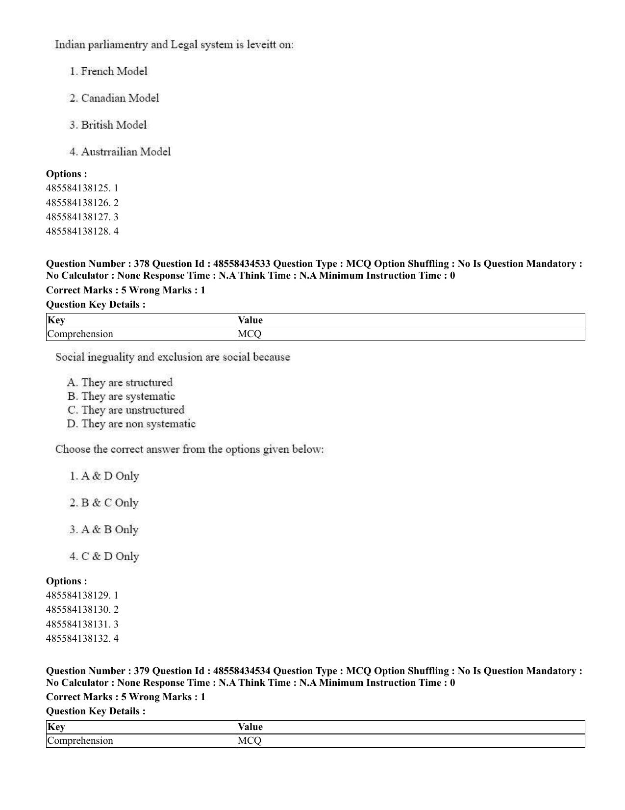 CUET 2023 English Assamese Shift 3 Question Paper - 18 June 2023 - Page 328