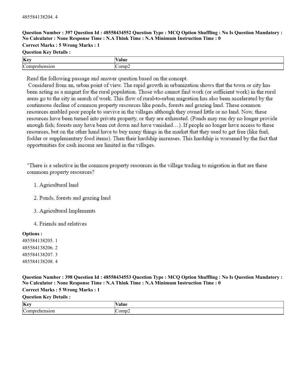 CUET 2023 English Assamese Shift 3 Question Paper - 18 June 2023 - Page 339