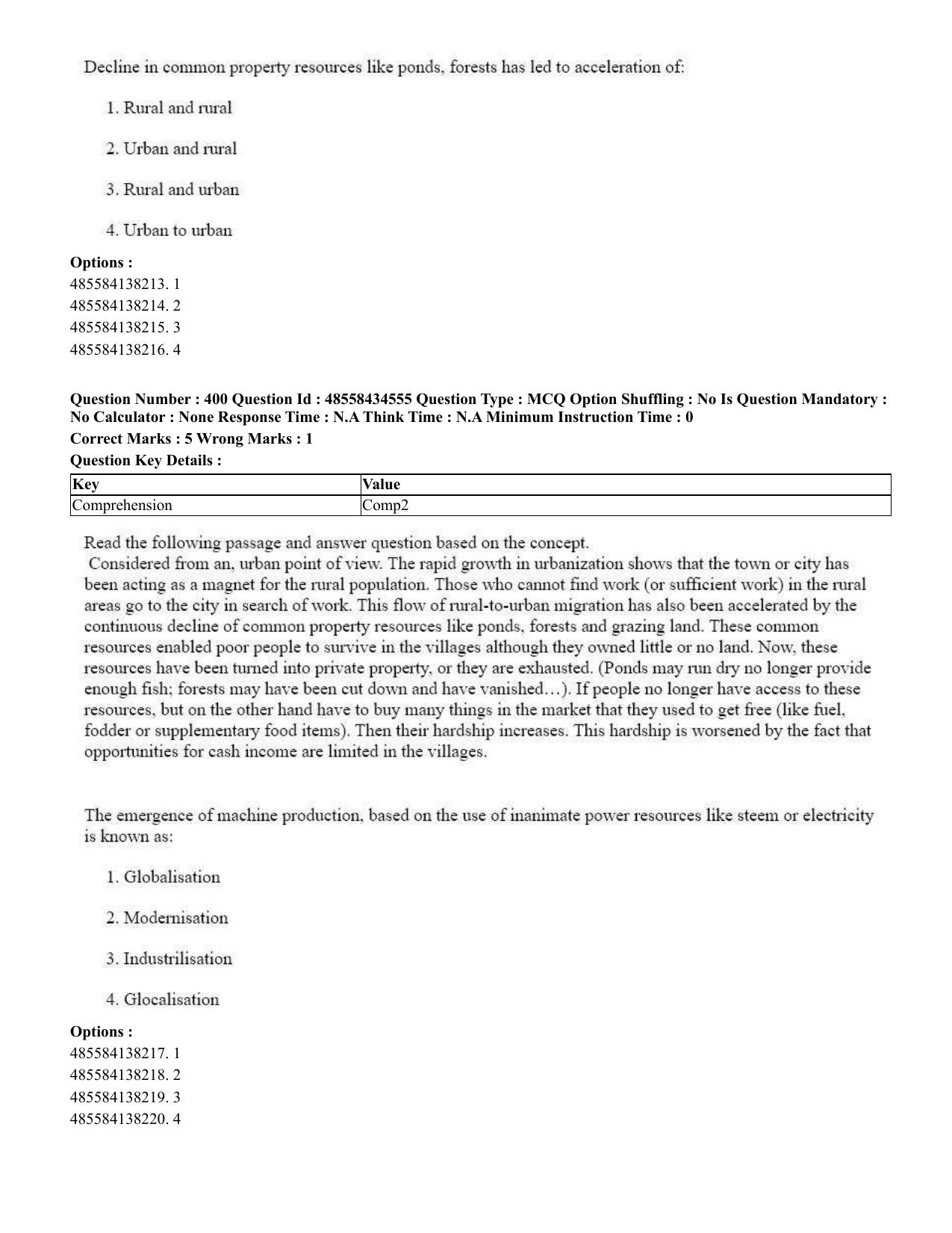 CUET 2023 English Assamese Shift 3 Question Paper - 18 June 2023 - Page 341