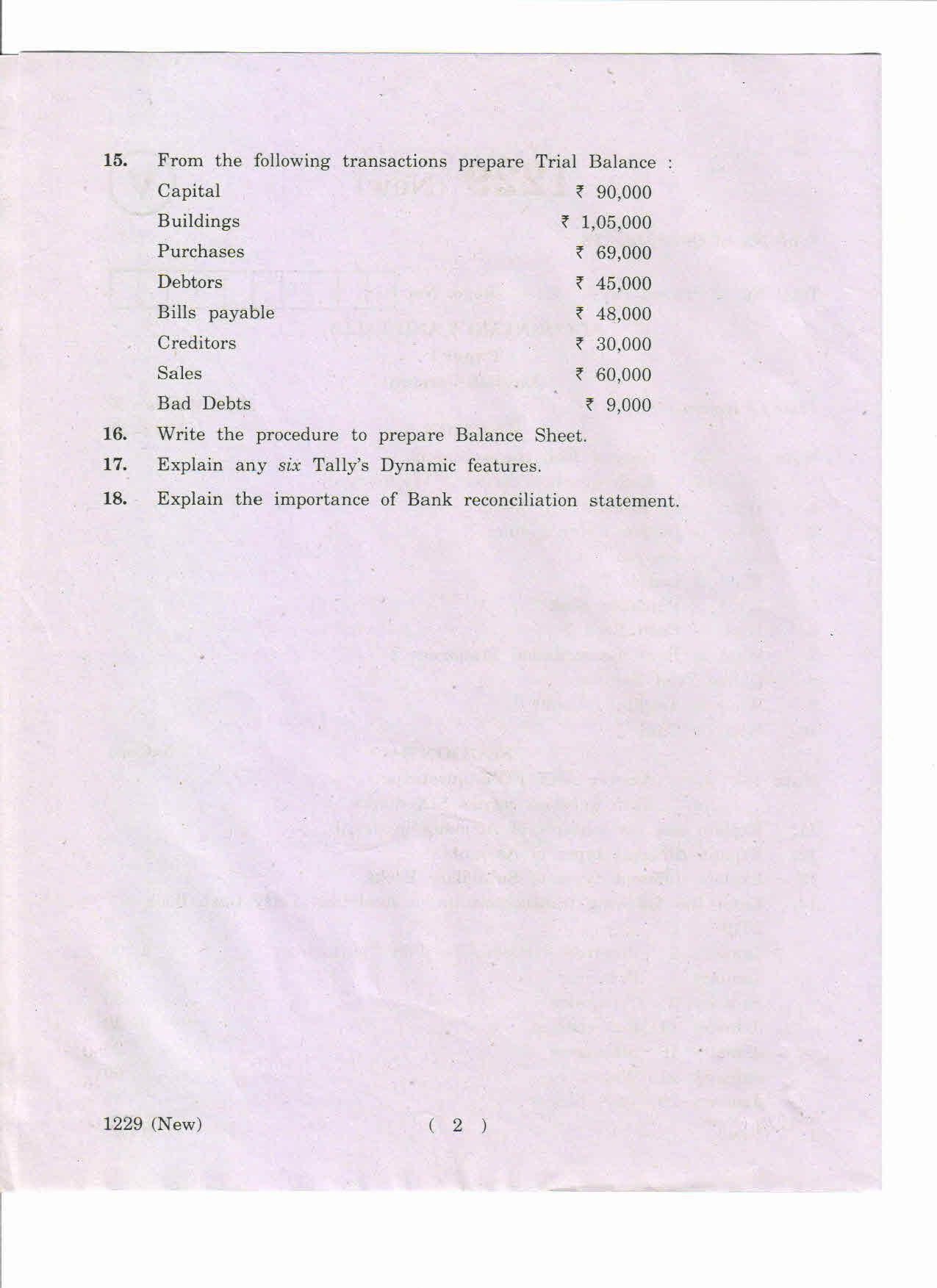 AP Inter 1st Year Accountancy and Tally-I (New) March-2019-Vocational Question Paper - Page 2