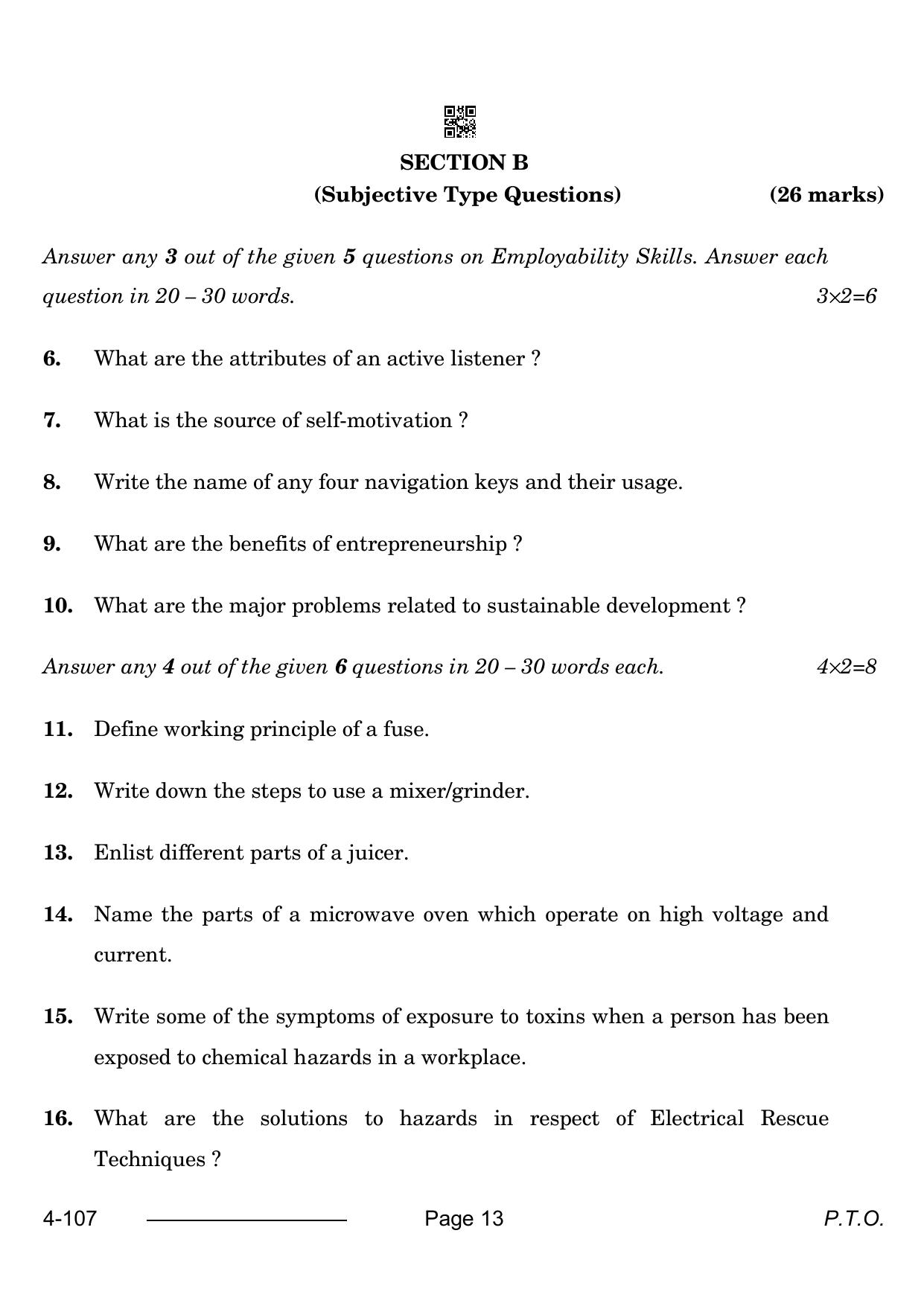 CBSE Class 10 Electronics Hardware 2024 Question Paper - Page 13