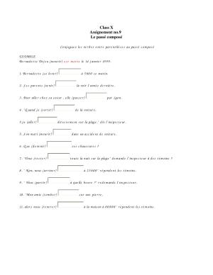 CBSE Worksheets for Class 10 French Assignment 8