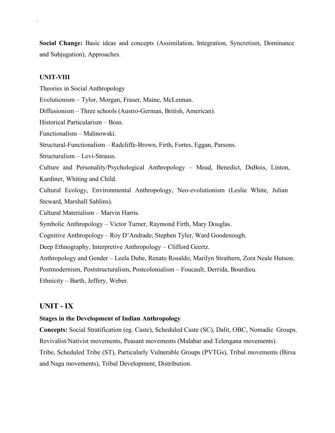 TNSET Syllabus - Anthropology - Page 8