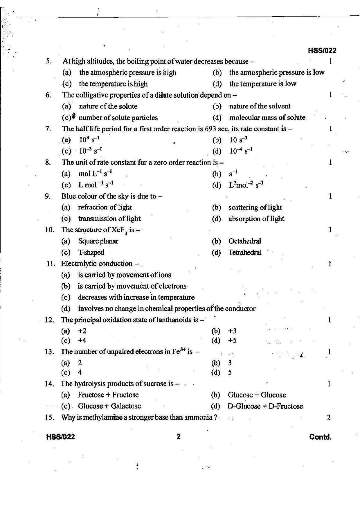 MBSE HSSLC 2021 Science Question Paper - Page 6