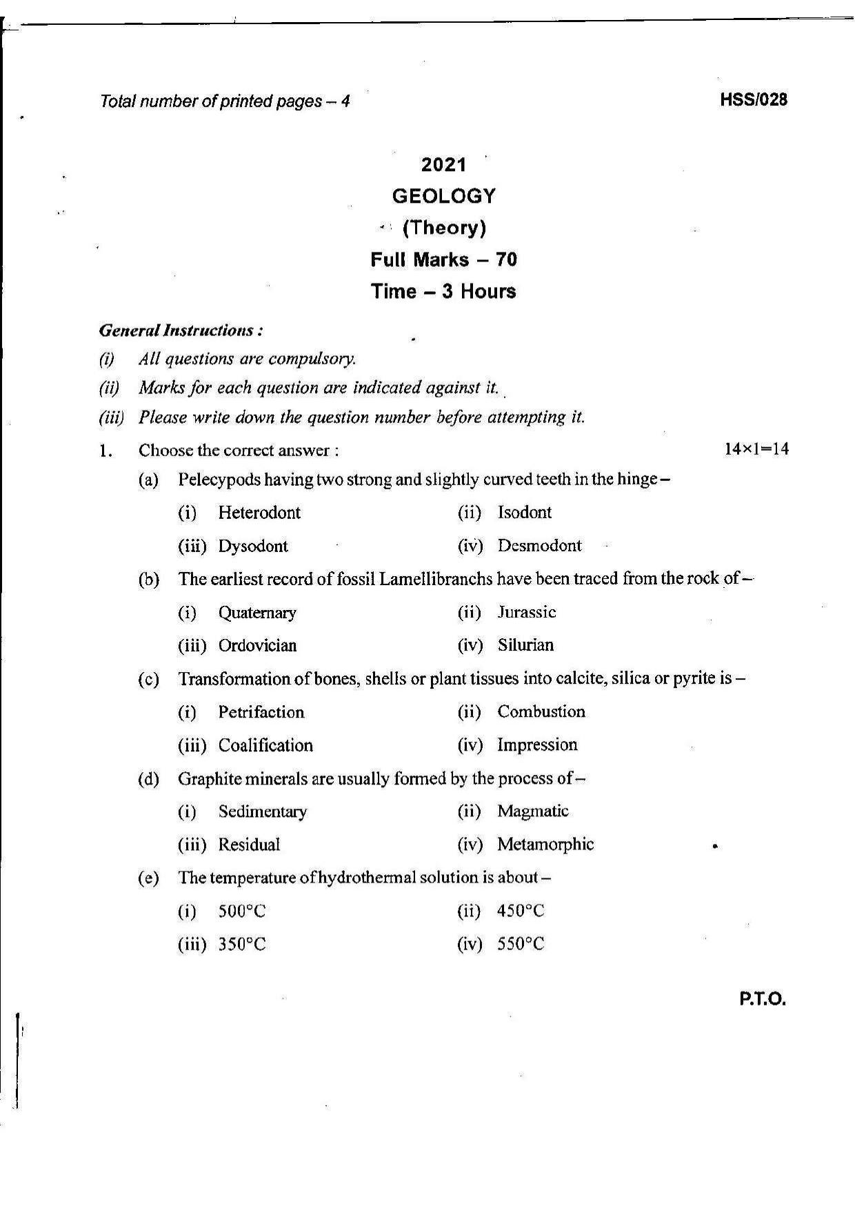 MBSE HSSLC 2021 Science Question Paper - Page 21