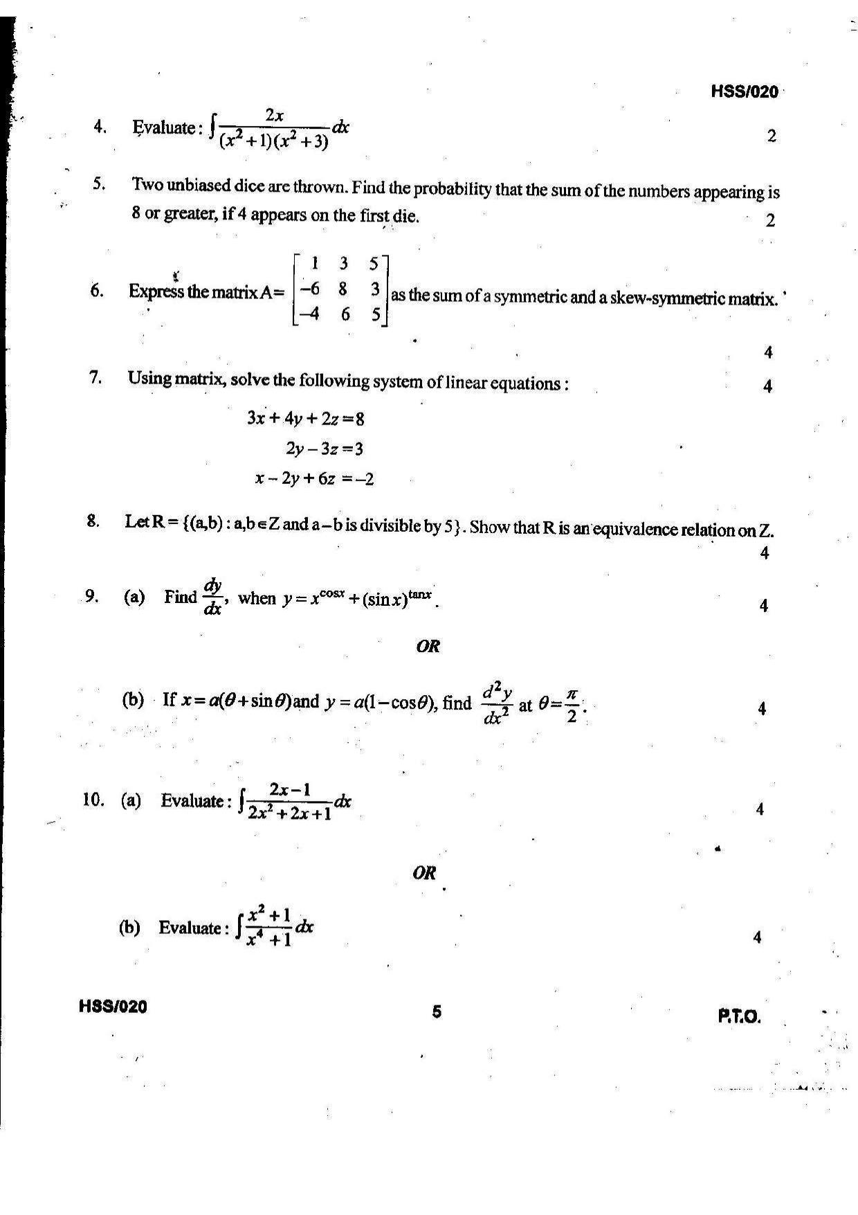 MBSE HSSLC 2021 Science Question Paper - Page 29