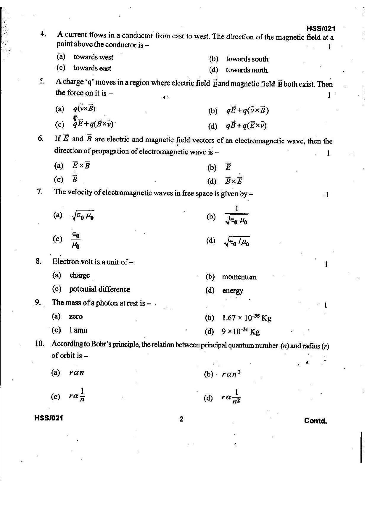 MBSE HSSLC 2021 Science Question Paper - Page 37