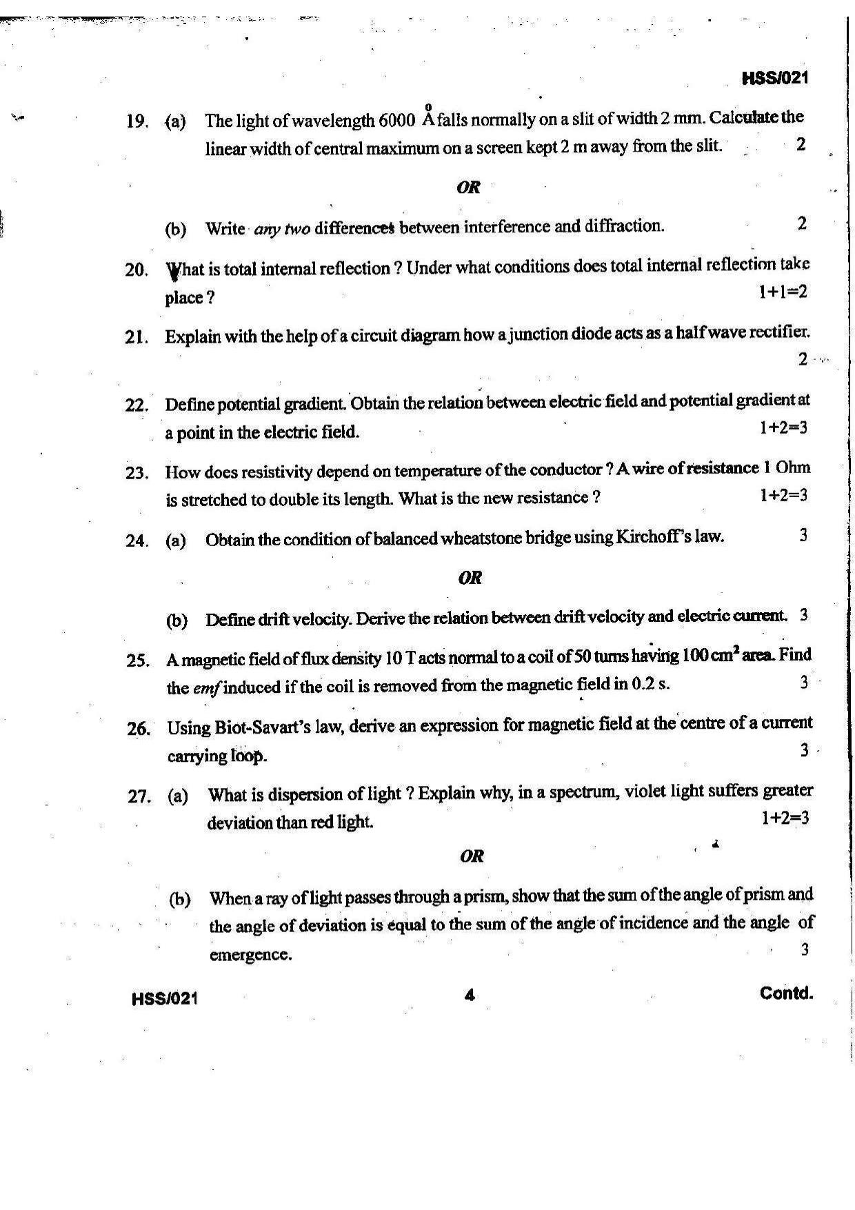 MBSE HSSLC 2021 Science Question Paper - Page 39
