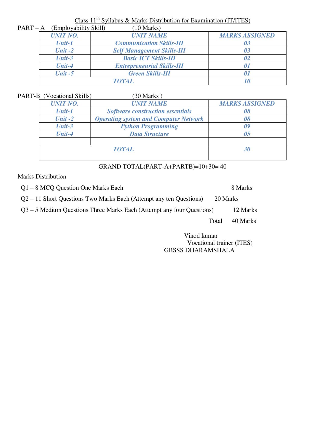 HPBOSE Class 11th ITES Sample Question Papers 2025 - Page 5