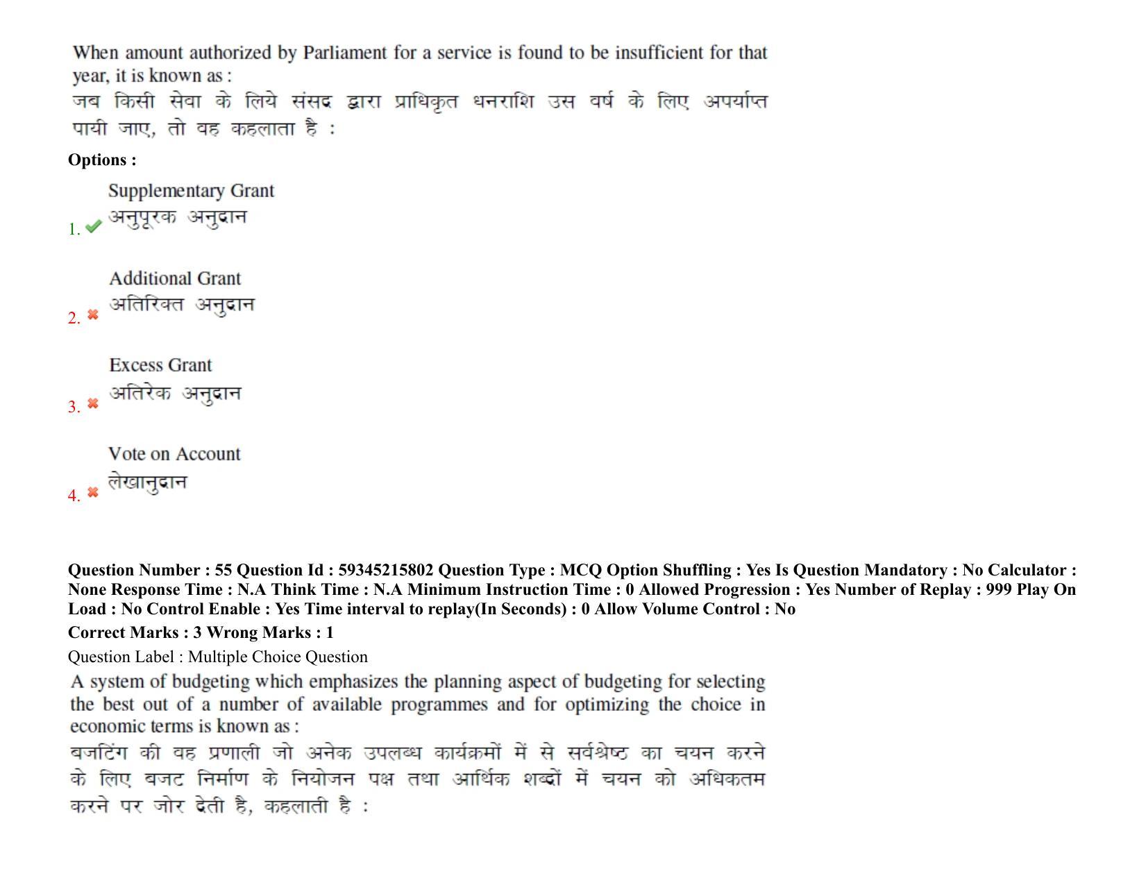 BHU RET Public Administrationi 2021 Question Paper - Page 47