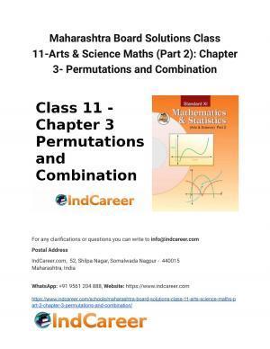 Maharashtra Board Solutions Class 11-Arts & Science Maths (Part 2): Chapter 3- Permutations and Combination