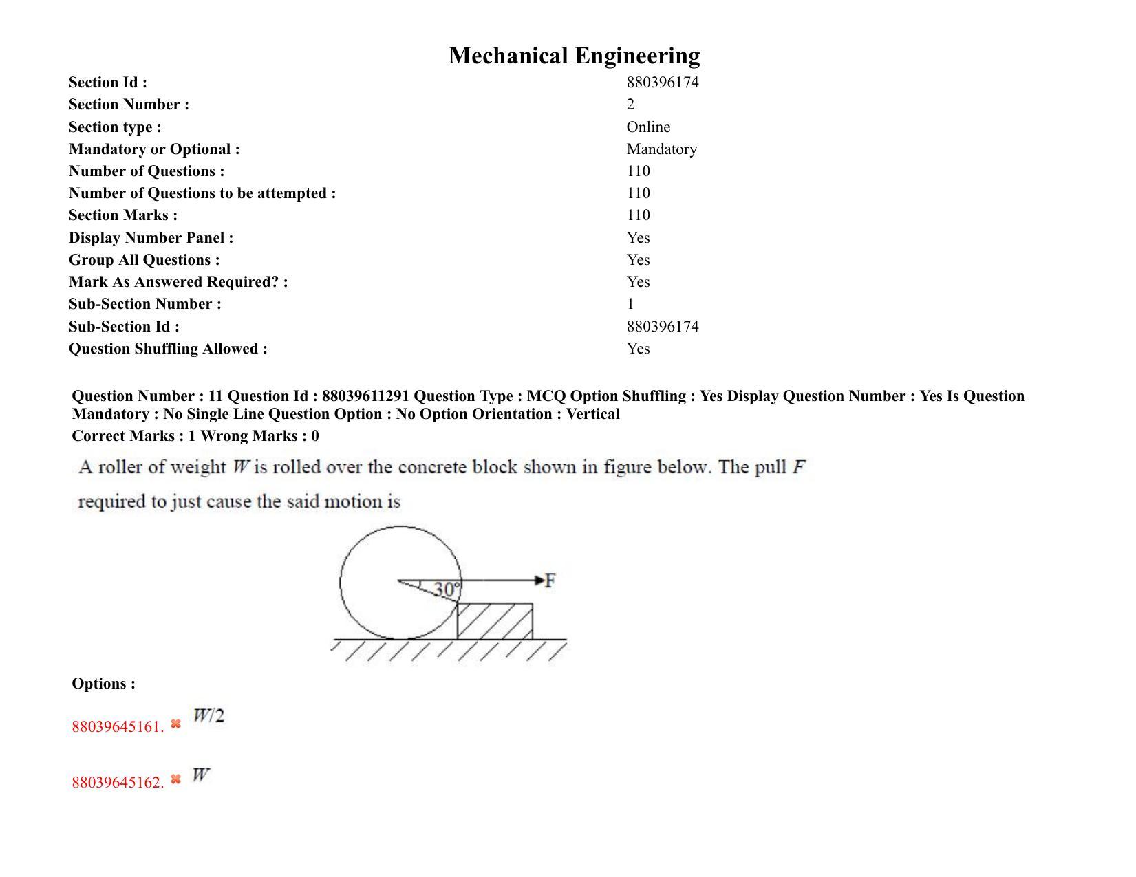 TS PGECET 2020: Mechanical Engineering Question Papers - Page 8