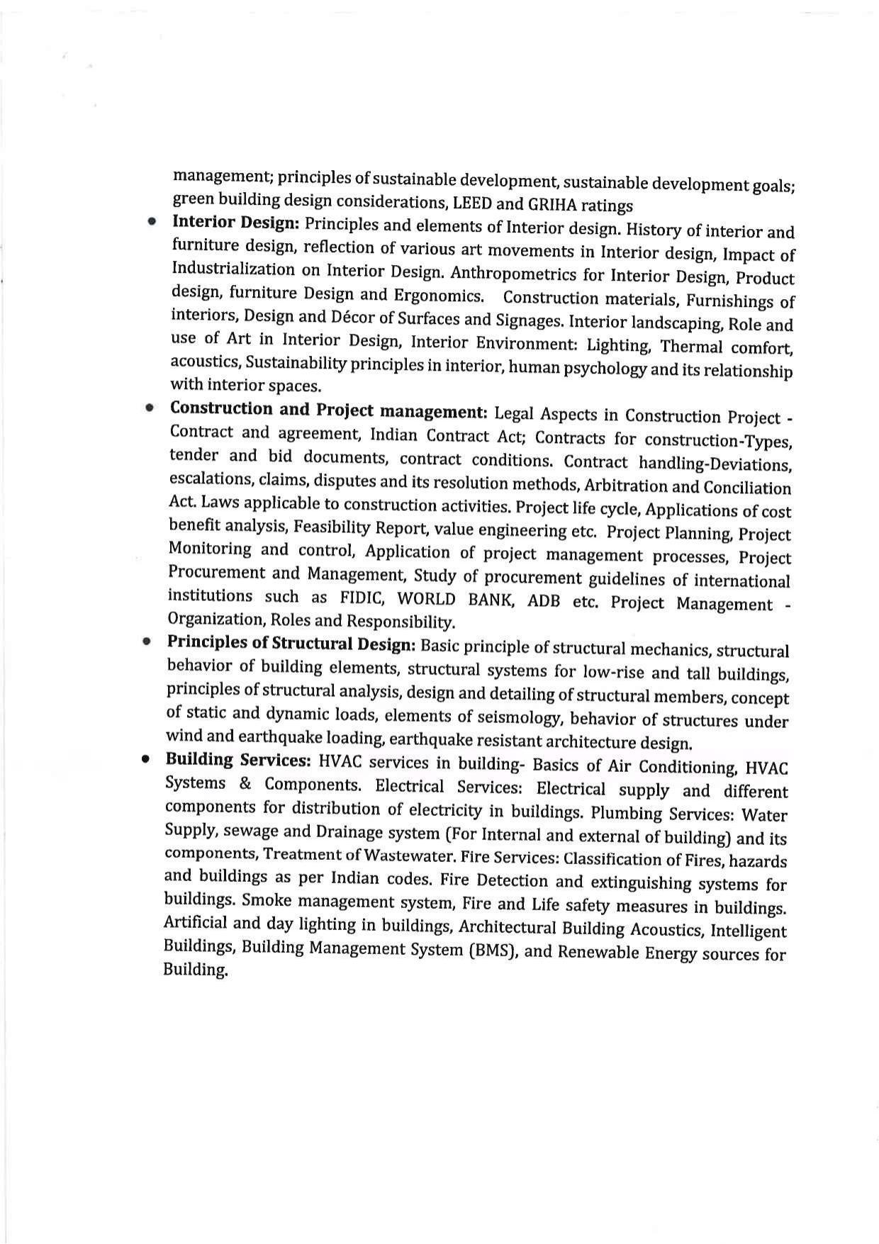 JMI Entrance Exam FACULTY OF ARCHITECTURE & EKISTICS Syllabus - Page 4