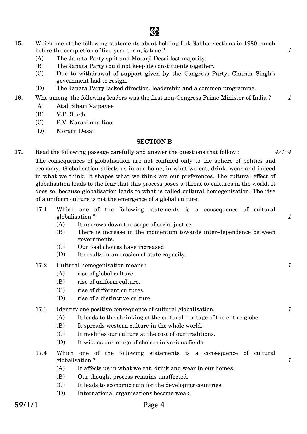 CBSE Class 12 QP_028_POLITICAL_SCIENCE 2021 Compartment Question Paper - Page 4
