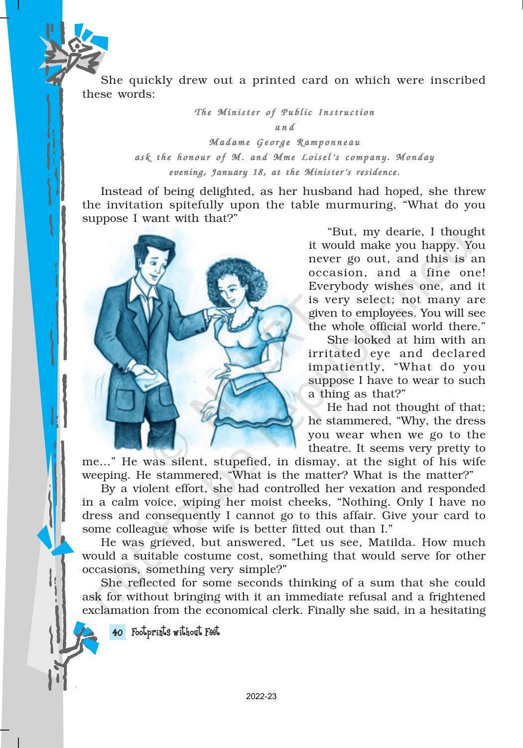 NCERT Book for Class 10 English Footprints Without Feet Chapter 7 The Necklace - Page 2
