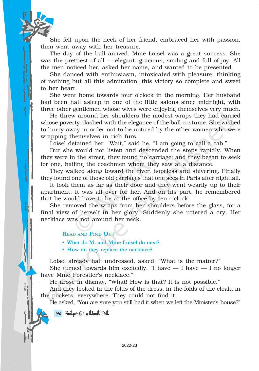 NCERT Book for Class 10 English Footprints Without Feet Chapter 7 The Necklace - Page 4