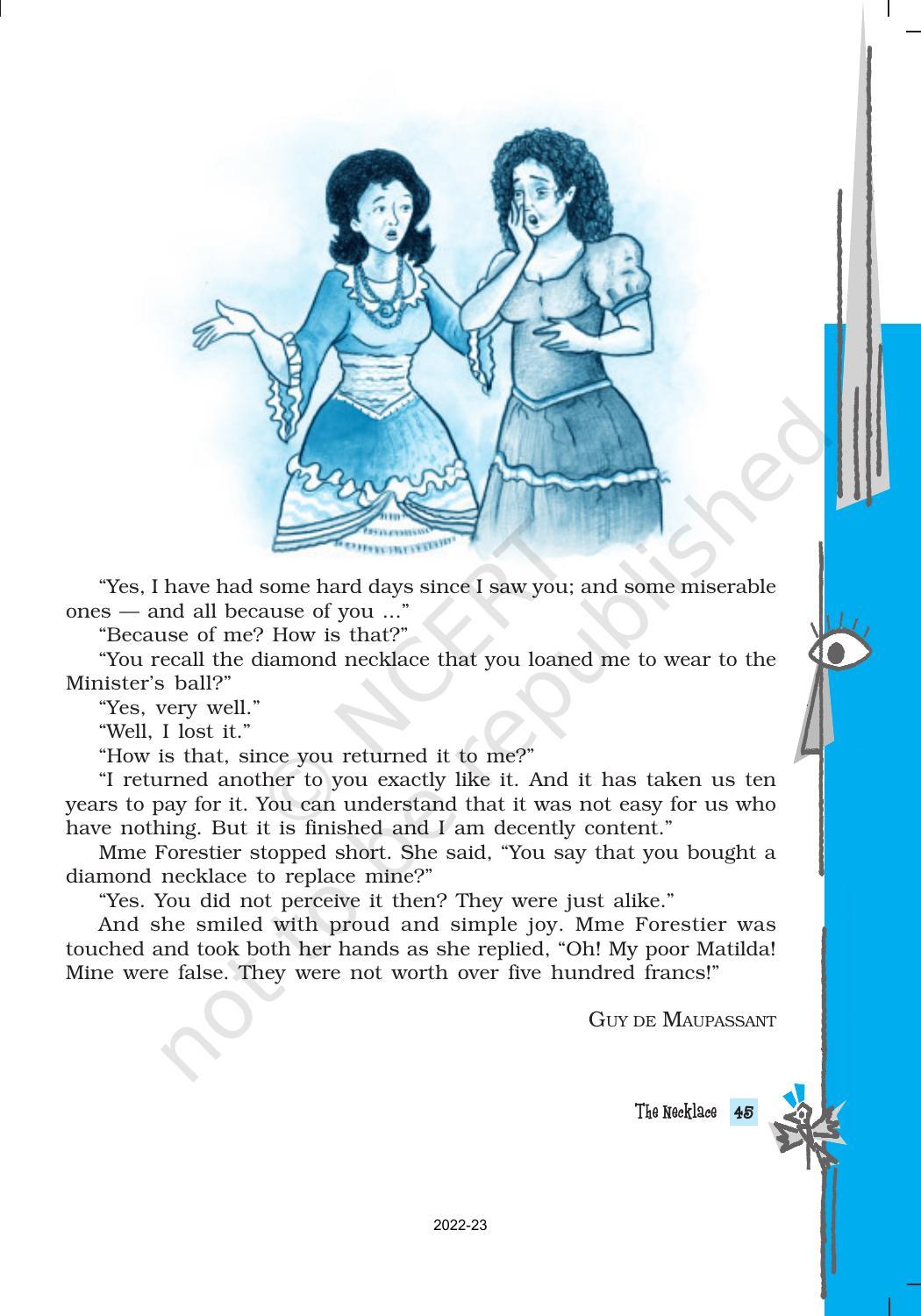 NCERT Book for Class 10 English Footprints Without Feet Chapter 7 The Necklace - Page 7