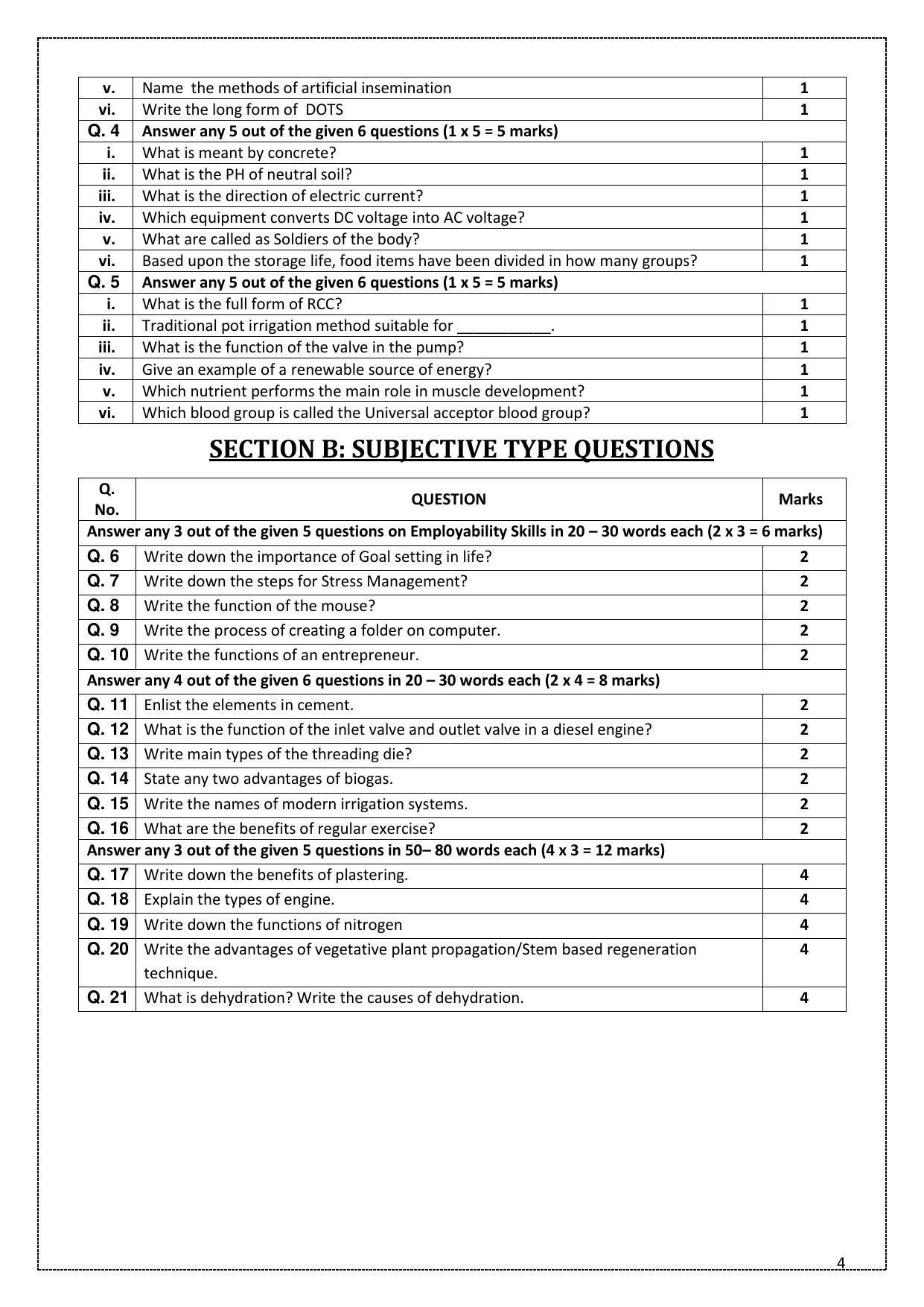 CBSE Class 10 (Skill Education) Multi Skill Foundation COURSE Sample Papers 2023 - Page 4