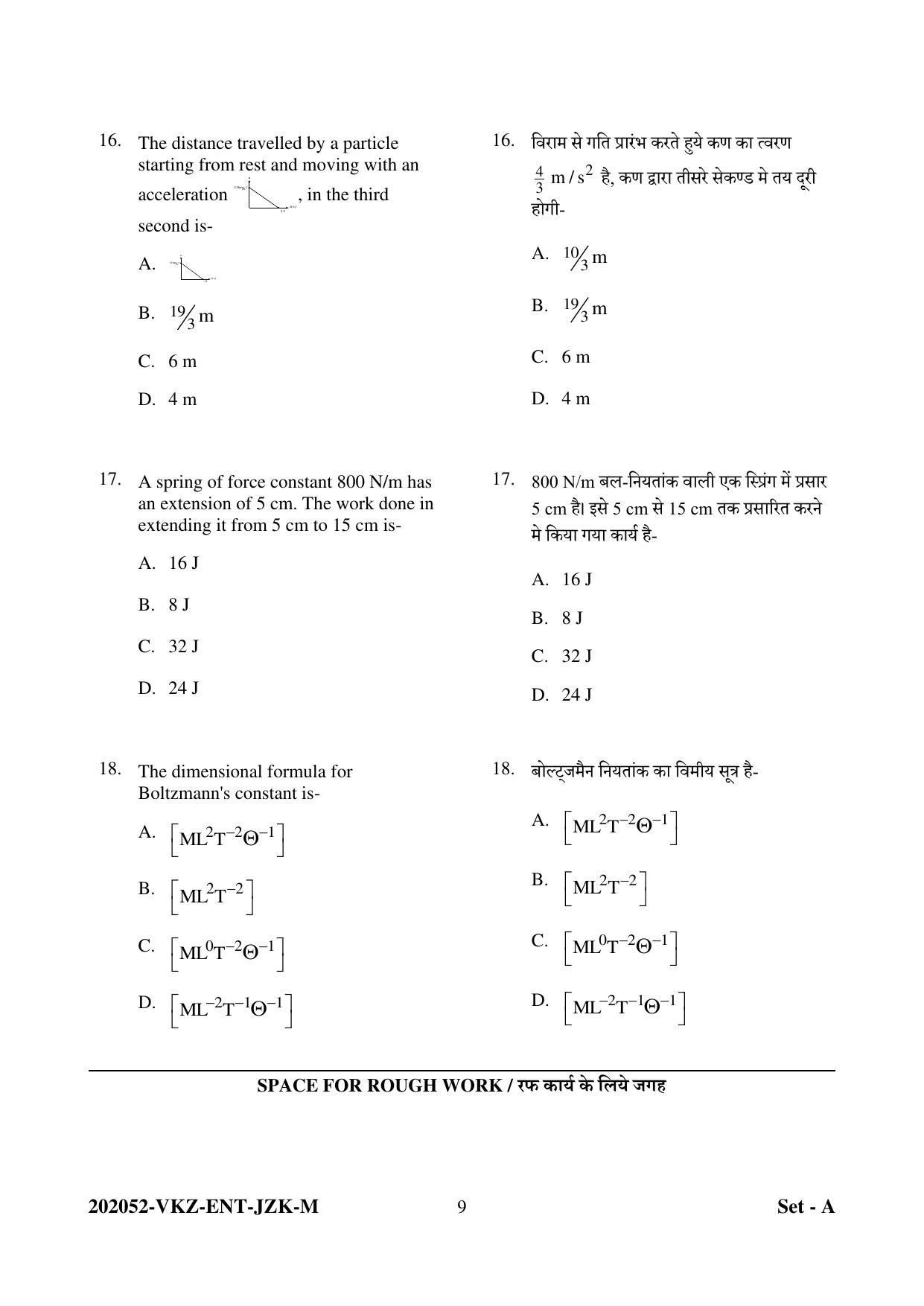 CG PET 2022 Question Paper - Page 9