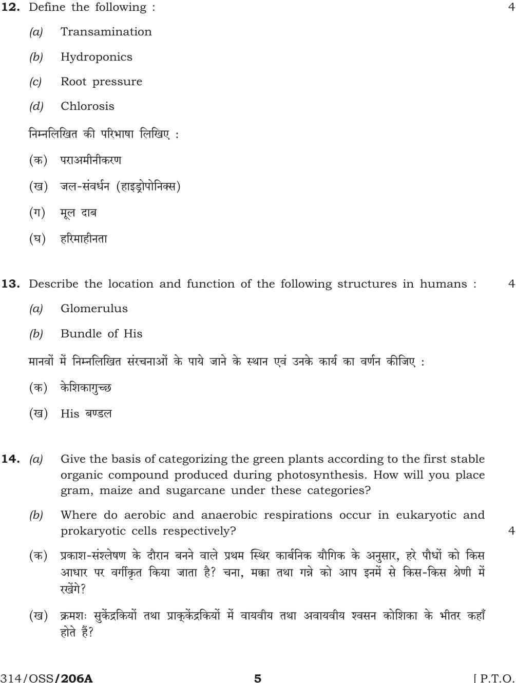 NIOS April 2013 Class 12 Biology Question Paper - Page 4