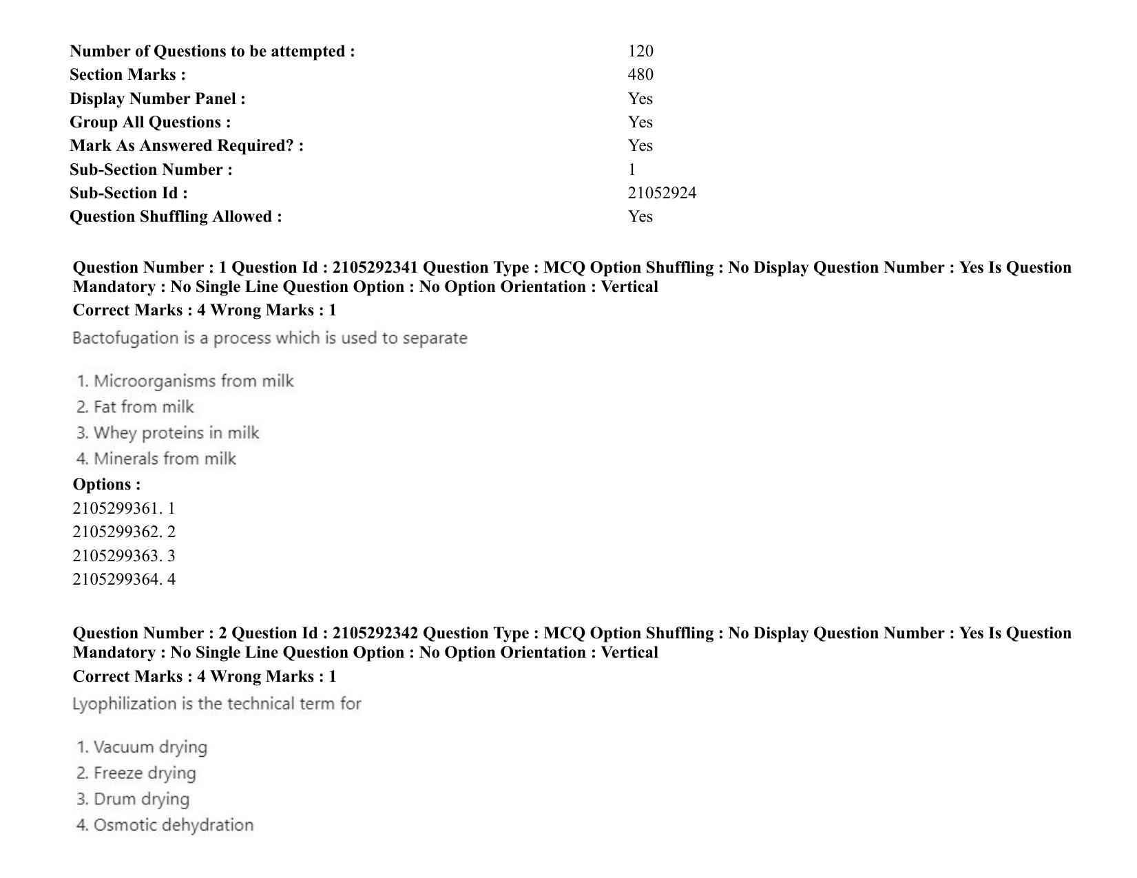 ICAR AIEEA PG 2020 DAIRY TECHNOLOGY Question Paper - Page 2