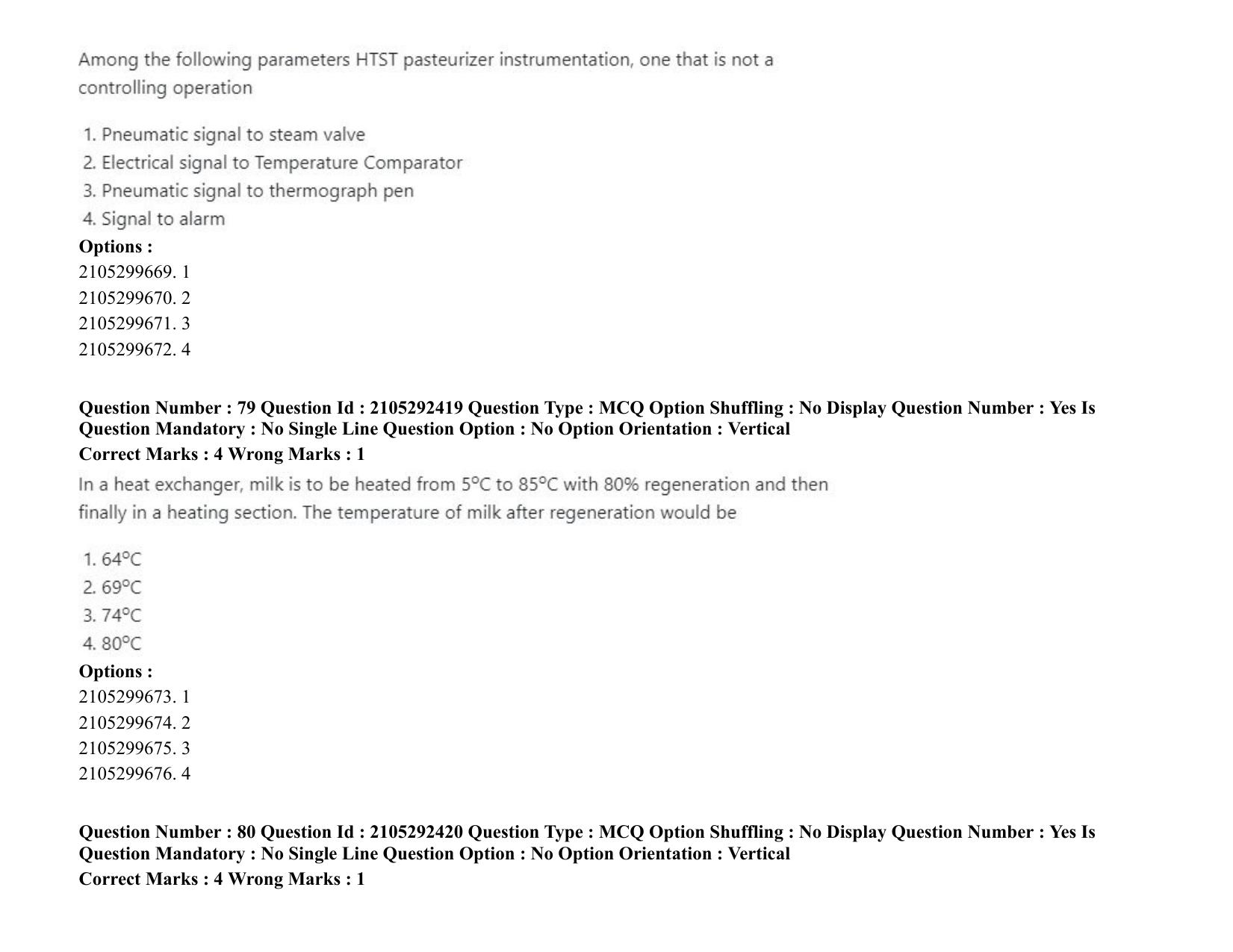 ICAR AIEEA PG 2020 DAIRY TECHNOLOGY Question Paper - Page 42