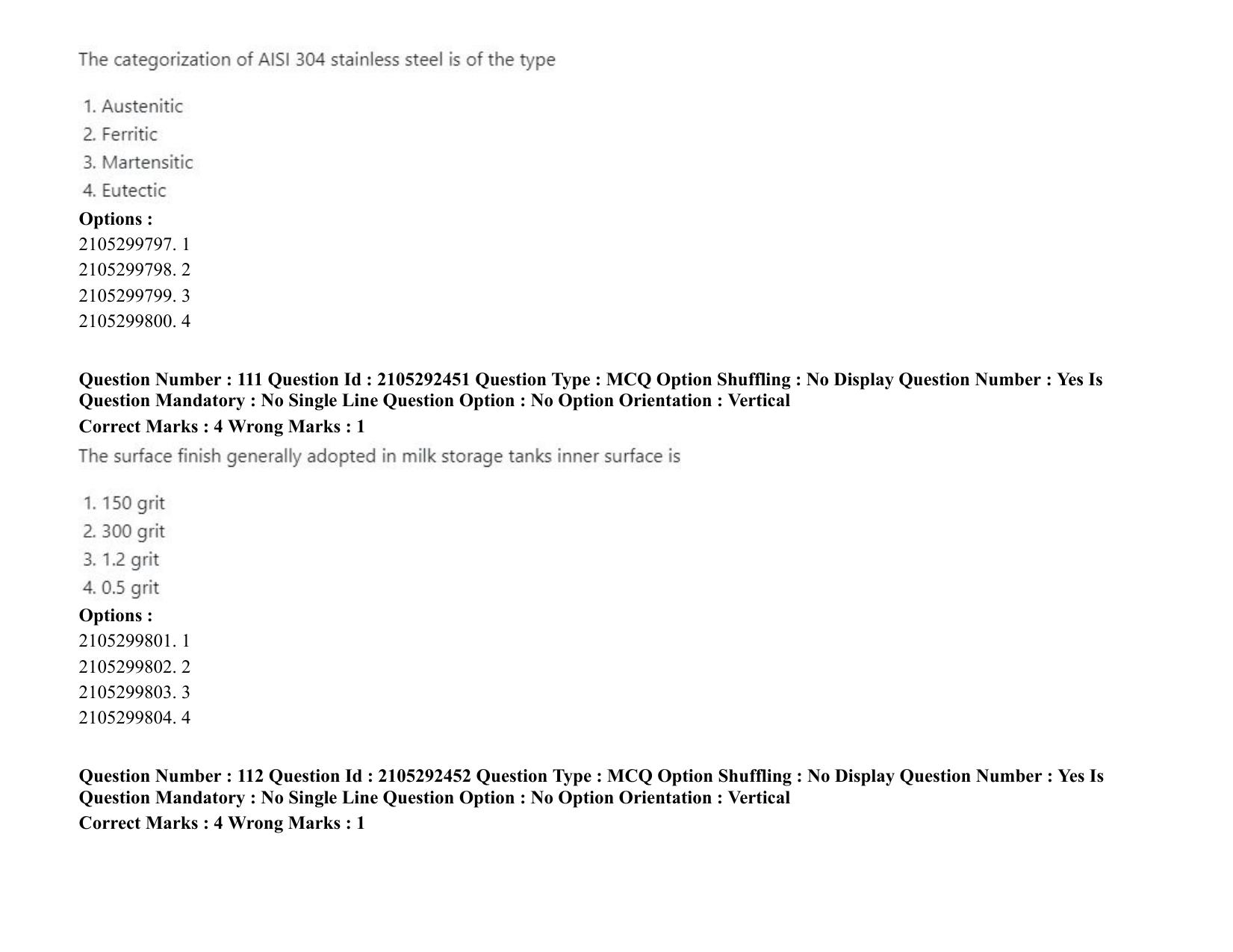 ICAR AIEEA PG 2020 DAIRY TECHNOLOGY Question Paper - Page 58