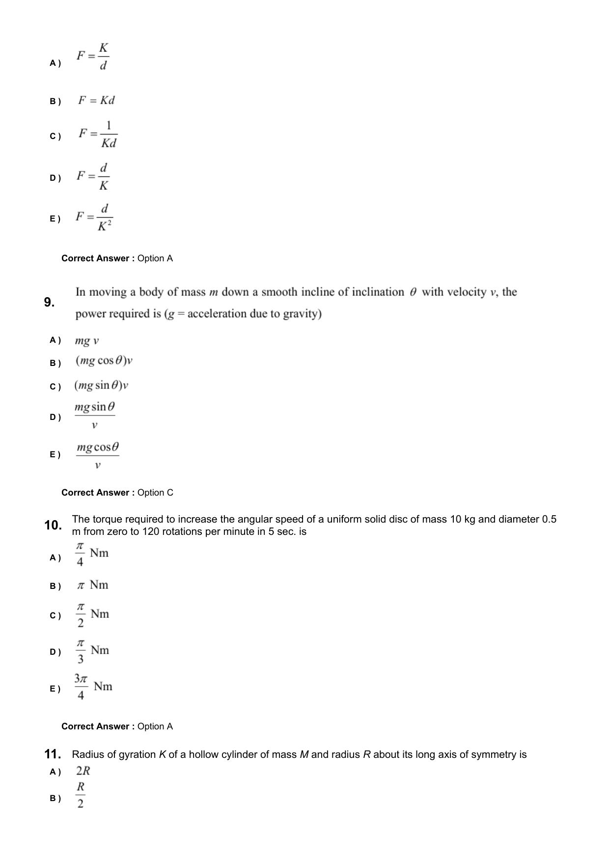 KEAM 2024 June 8 Question Paper with Answer Key - Page 3