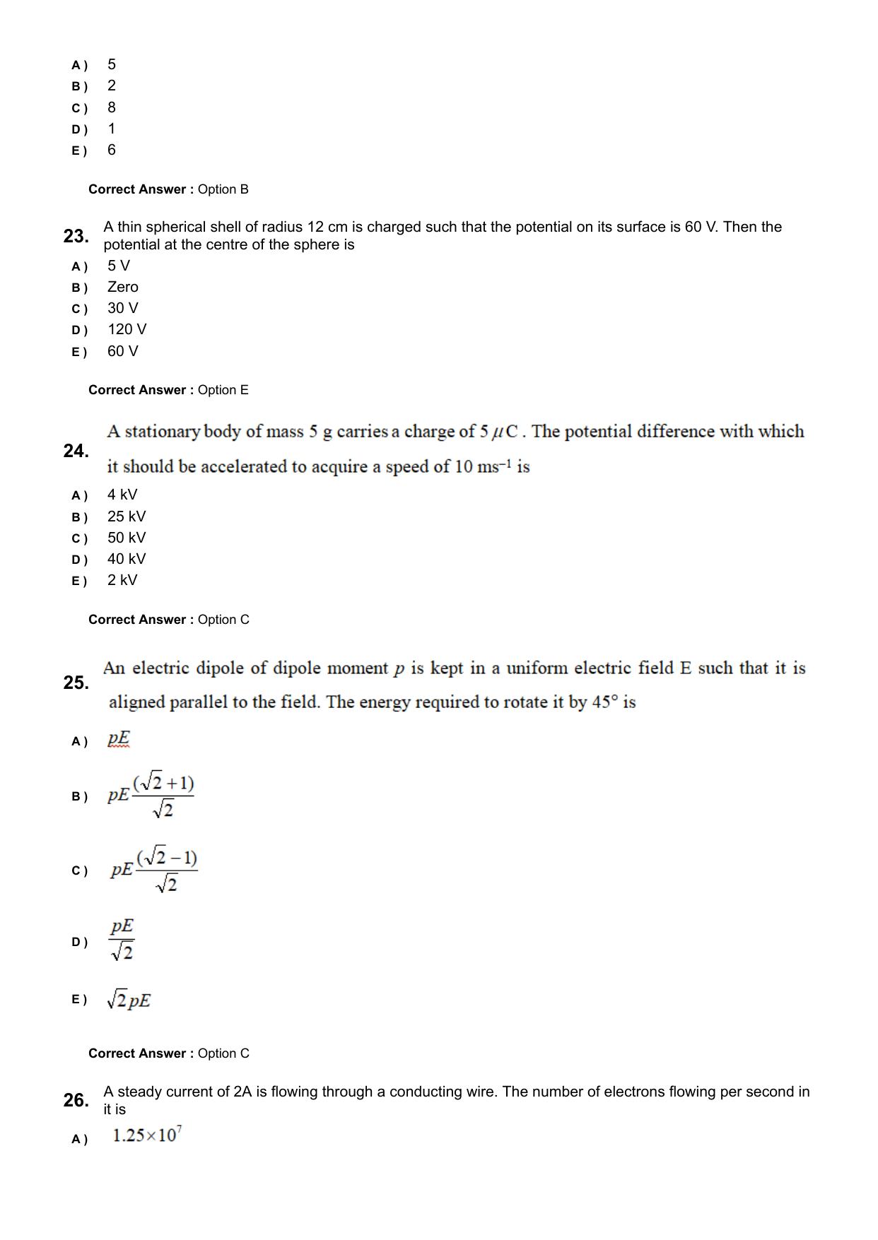 KEAM 2024 June 8 Question Paper with Answer Key - Page 7