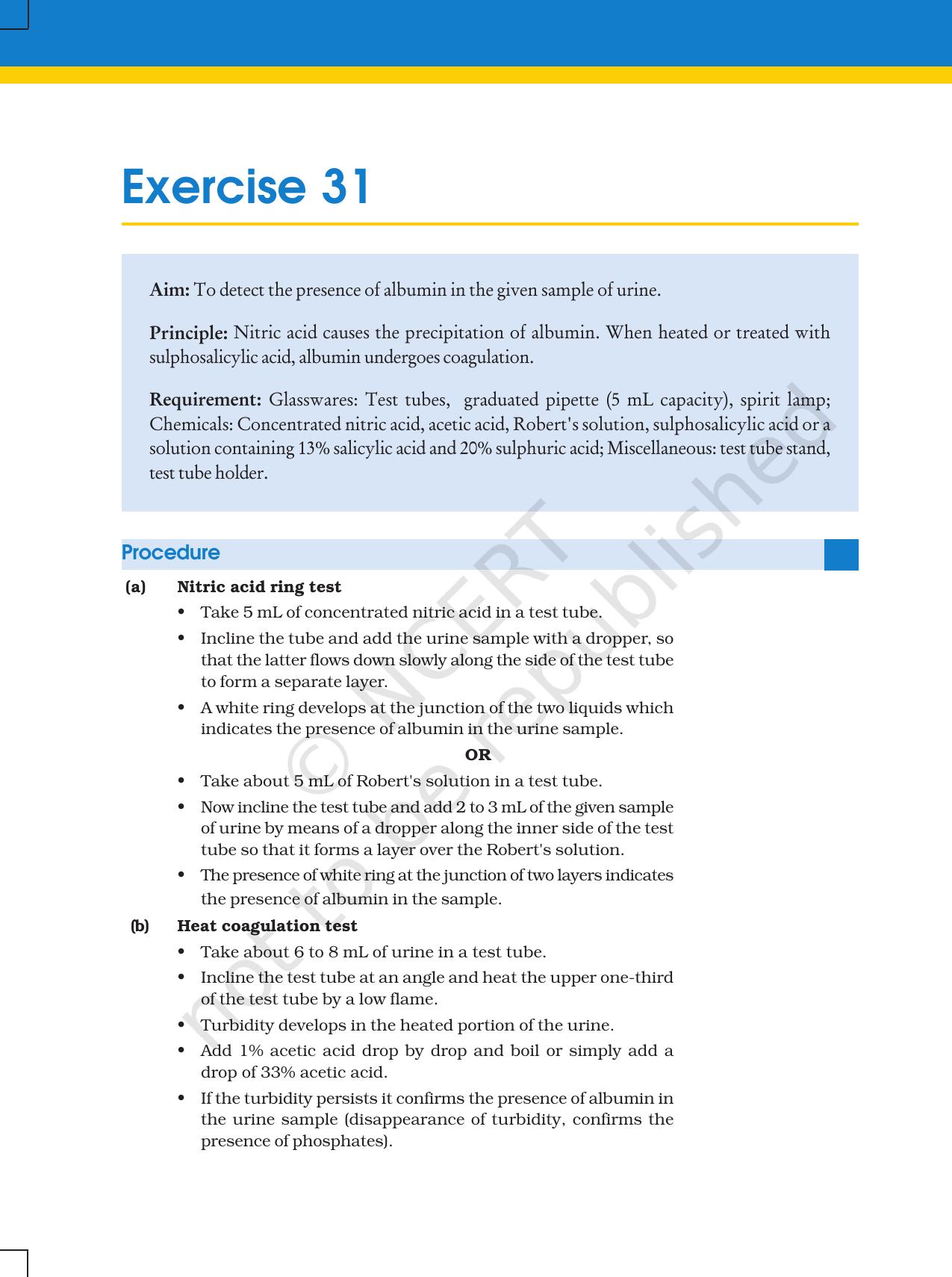 NCERT Laboratory Manuals for Class XI Biology - Exercise 31 to 34 - Page 1