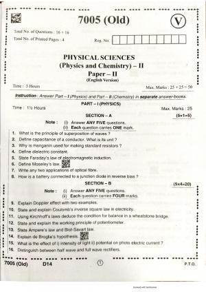 AP Intermediate 2nd Year Vocational Question Paper September-2021 - Physical_Science(Physics&Chemistry)-II(7005)