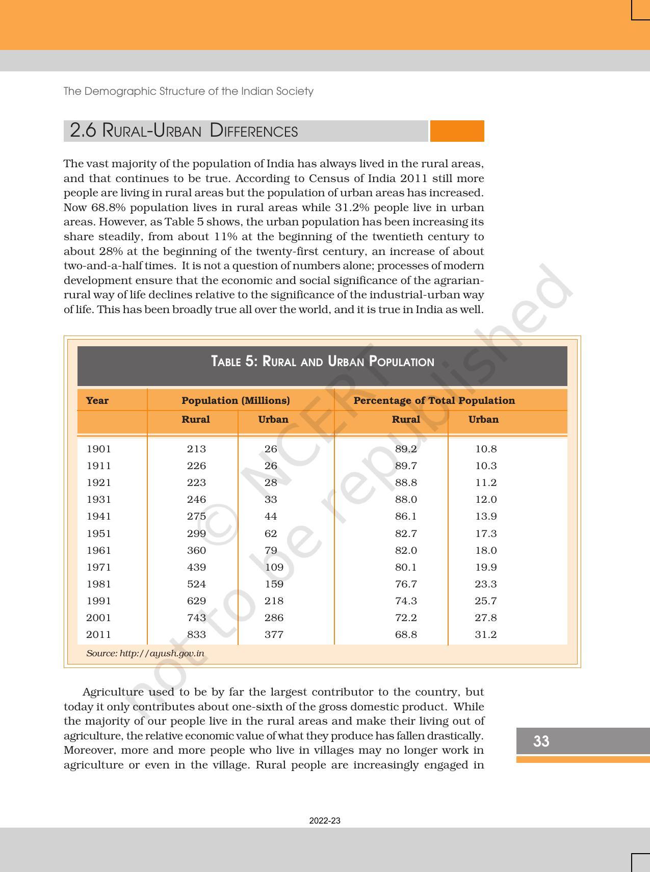 NCERT Book for Class 12 Sociology (Indian Society) Chapter 2 The Demographic Structure of the Indian Society - Page 25