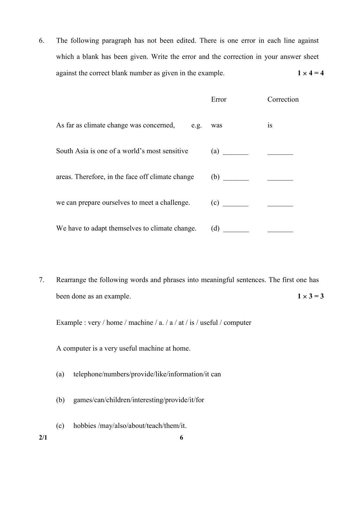 CBSE Class 10 2-1 English (Language And Literature) 2017-comptt Question Paper - Page 6