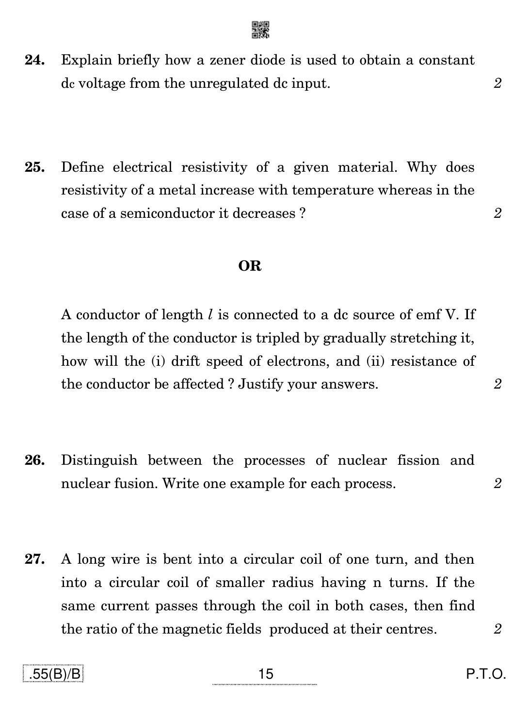 CBSE Class 12 55(B)-C - Physics For Blind Candidates 2020 Compartment Question Paper - Page 15