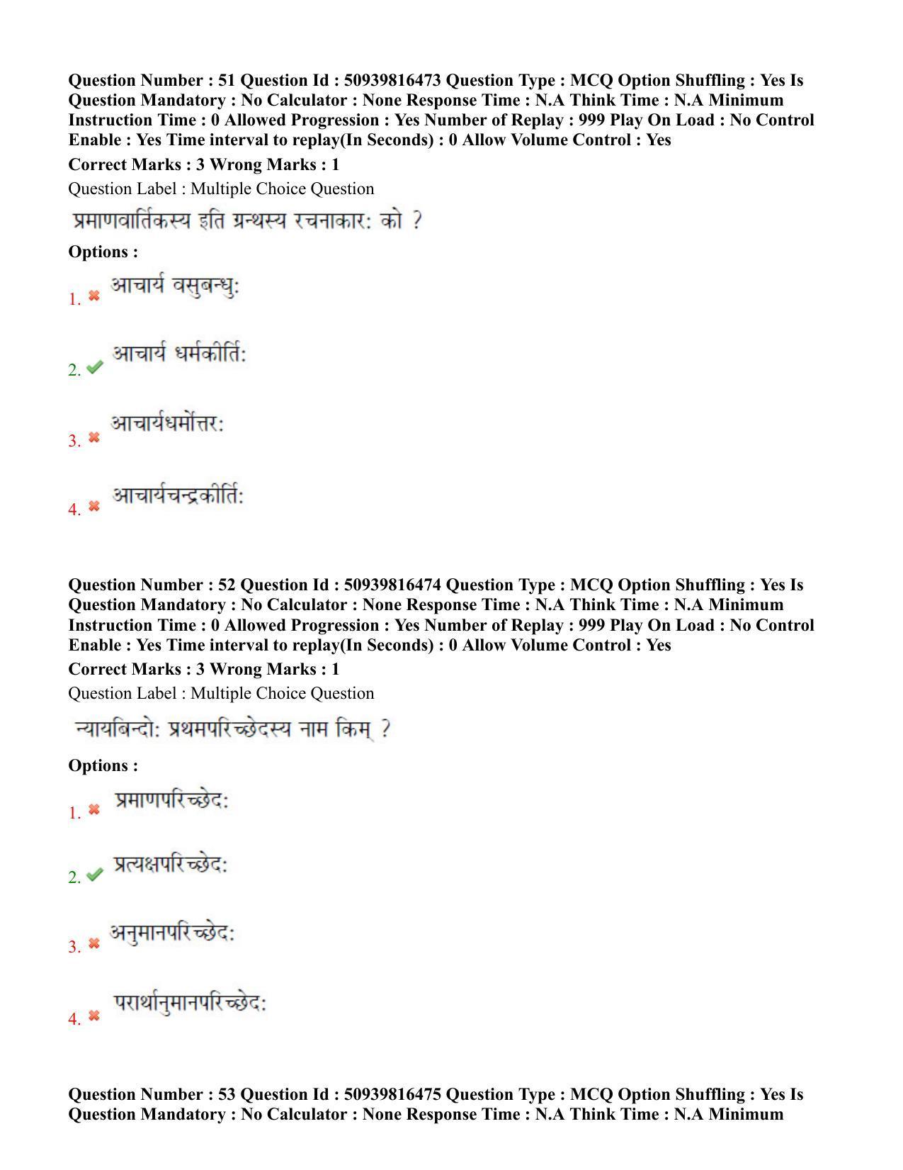 BHU RET Baudha Darshan 2020 Question Paper - Page 33