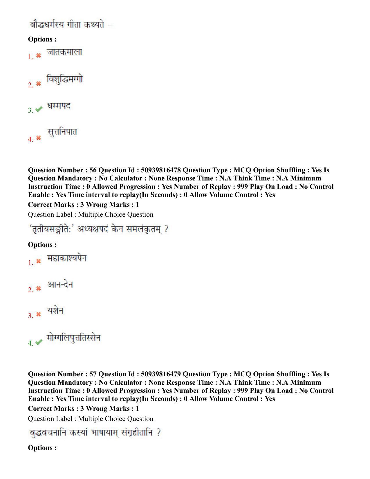 BHU RET Baudha Darshan 2020 Question Paper - Page 35