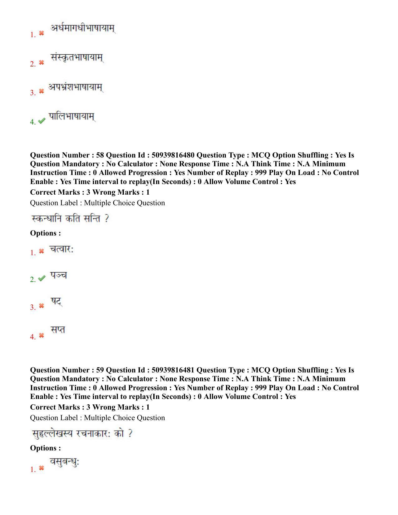 BHU RET Baudha Darshan 2020 Question Paper - Page 36